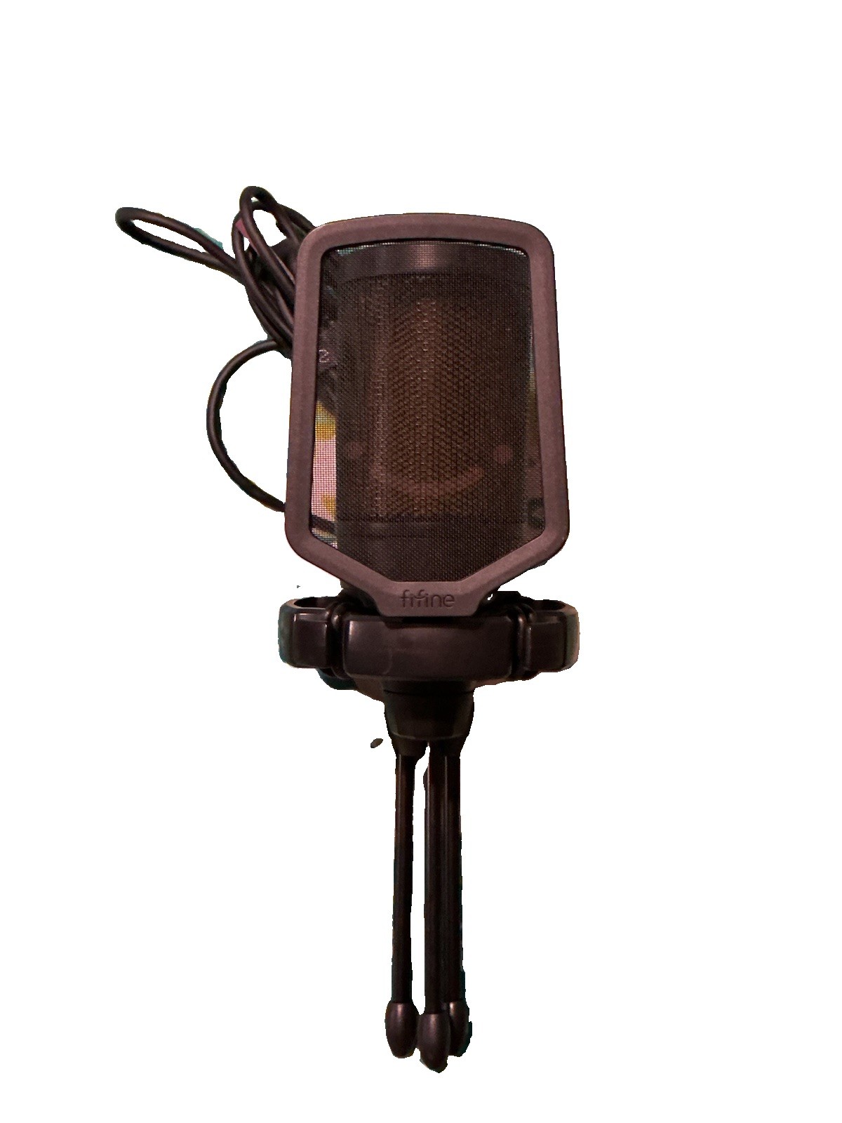 FIFINE AmpliGame A6V USB Gaming Microphone, Condenser RGB Mic for Streaming