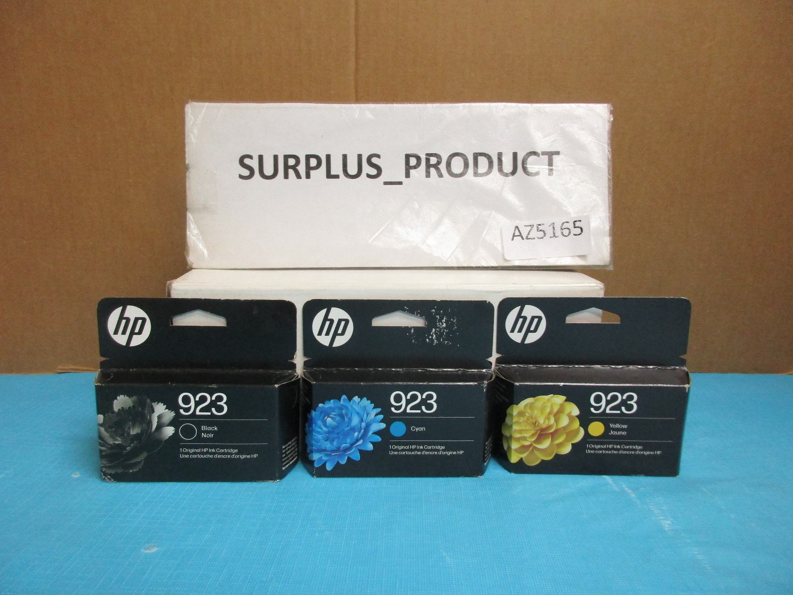LOT OF 3 GENUINE HP 923,4K0T0LN CYAN-4K0T2LN YELL-4K0T3LN BK-EXP 2026 SEALED BOX