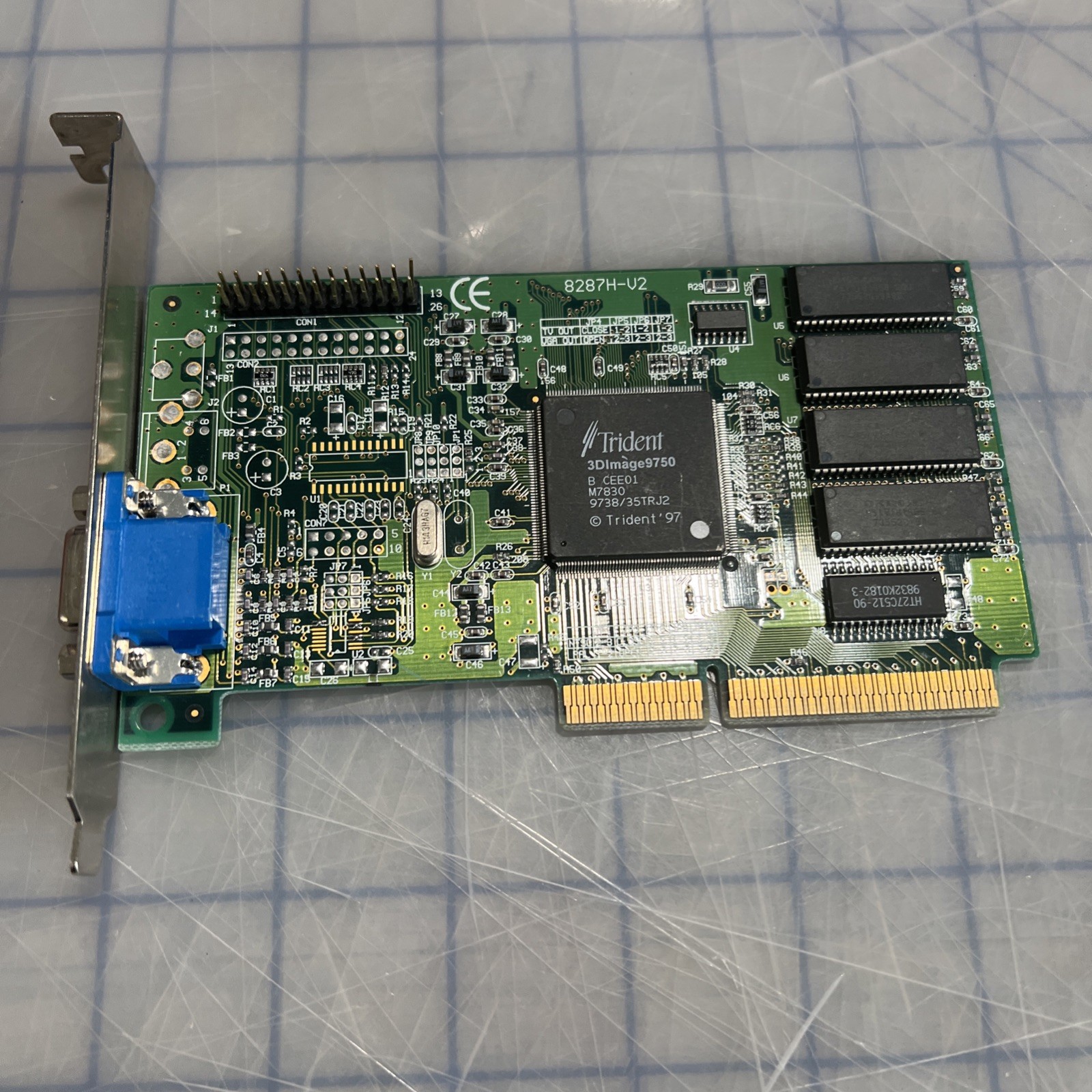 Vintage Graphics Card Jaton Video 87AGP-3D Trident Video Card