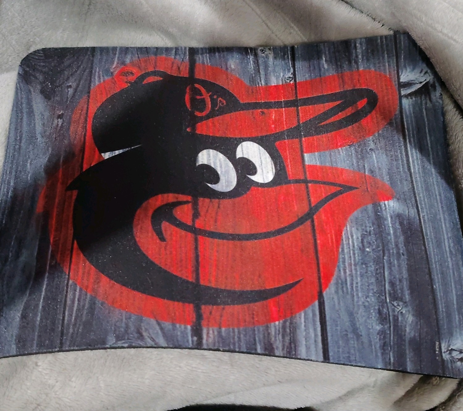 Baltimore Orioles Bird Logo Pictorial Mouse Pad - Black & Red