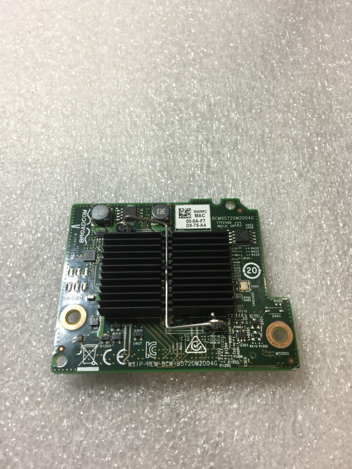 Dell MW9RC PowerEdge1GB 4 Port Blade Server Network Daughter Card 