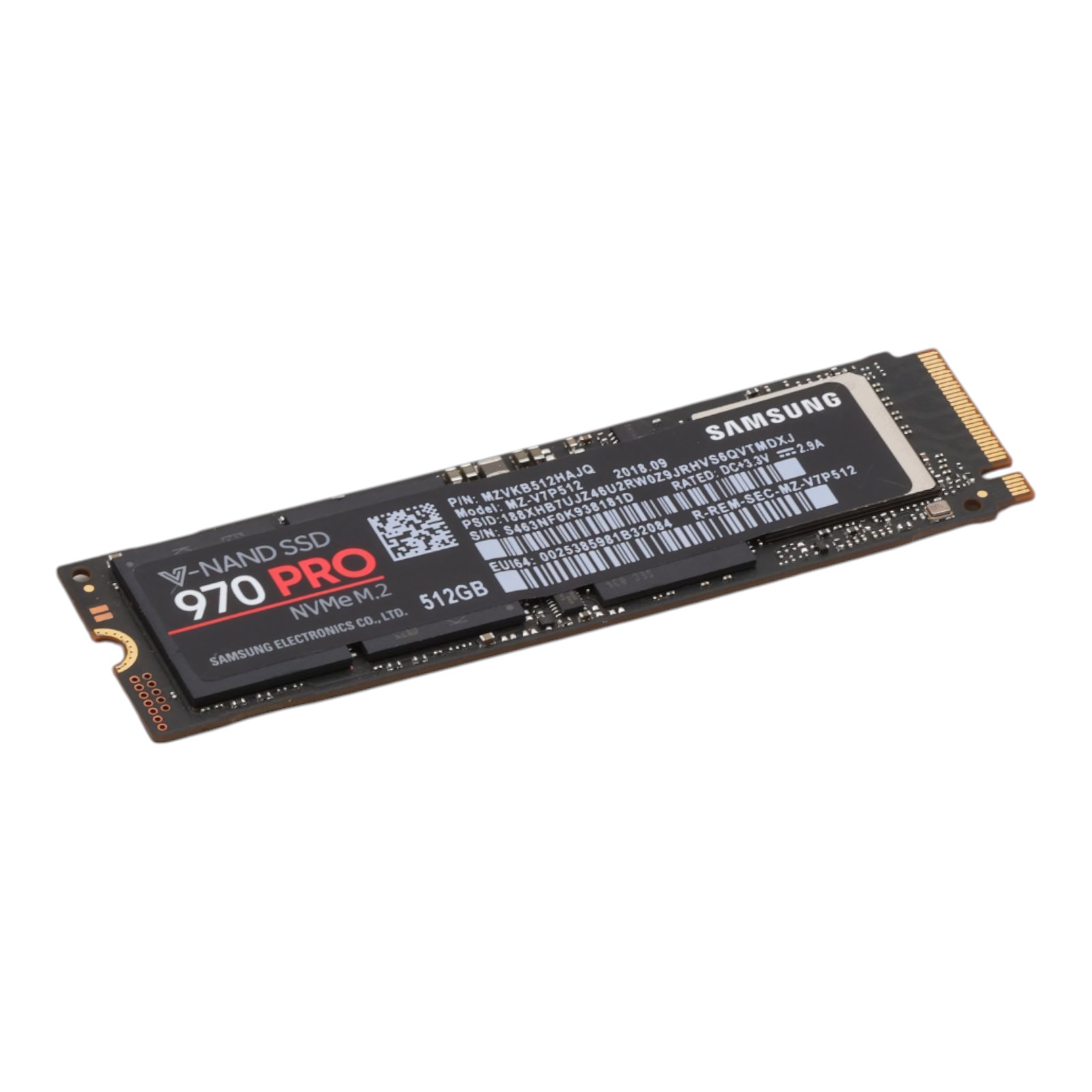 Samsung 970 PRO MZ-V7P512 MZVKB512HAJQ 512GB NVMe PCIe 3.0 M.2 2280 V-NAND SSD