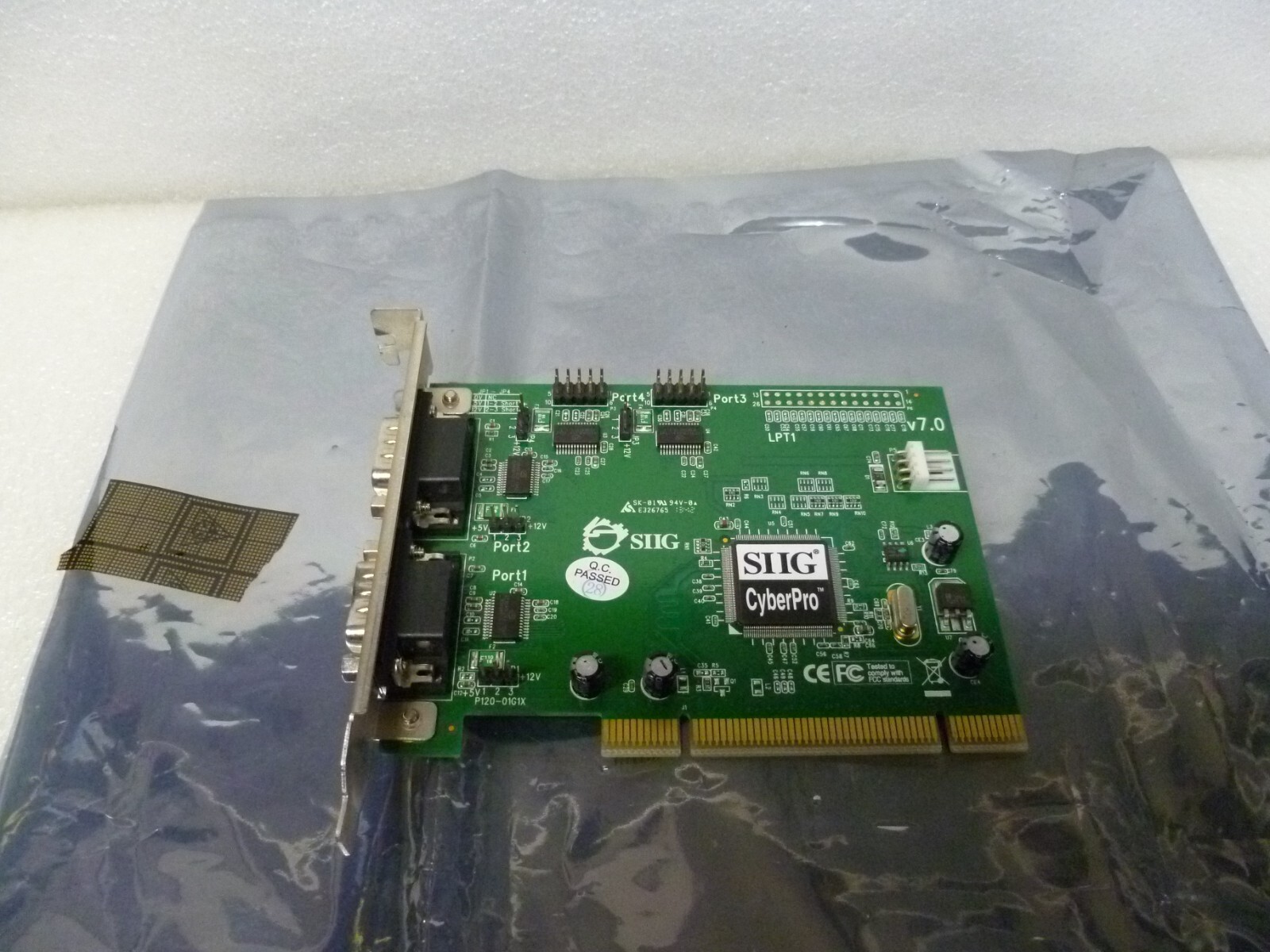 SIIG CYBERPRO JJ-P45012-S7 2 Port RS232 Serial Port PCI/PCIX CARD