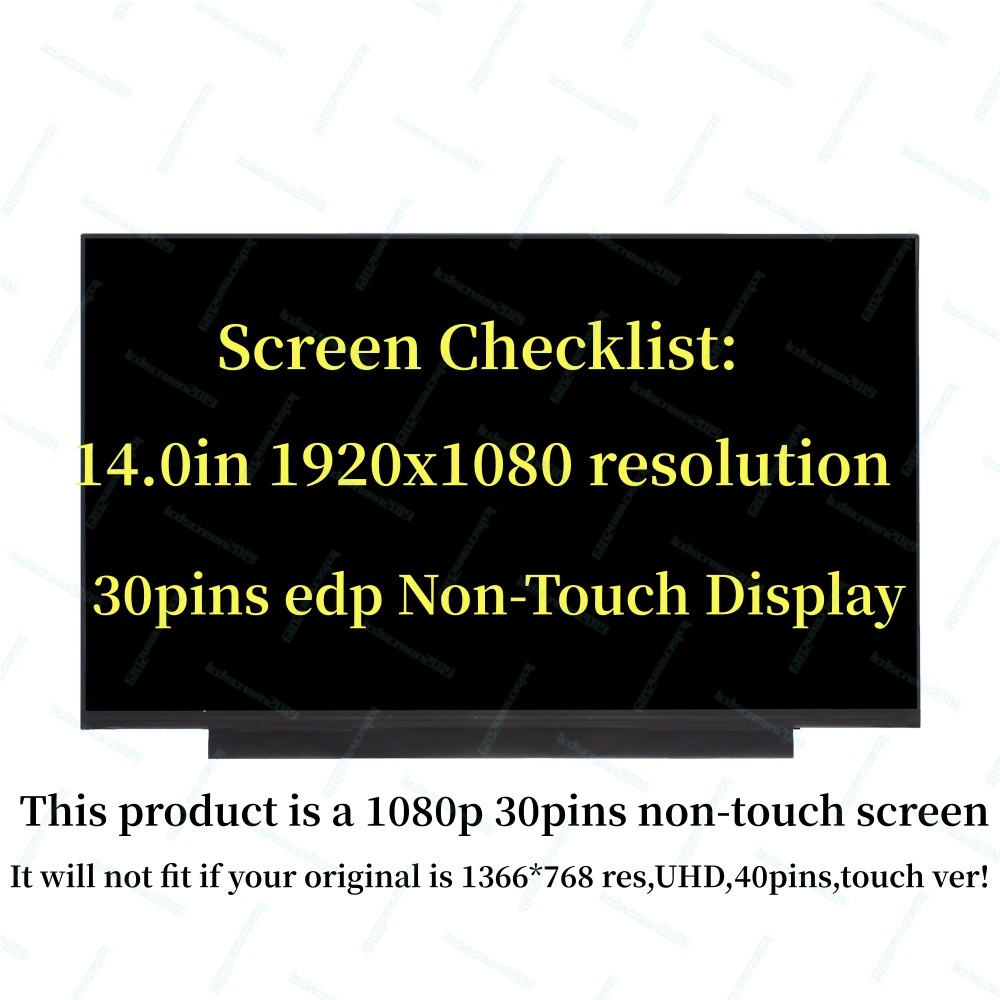 LP140WFA(SP)(D3) LP140WFA-SPD3 Non-Touch 30pin LCD Screen FHD 1920x1080 TESTED
