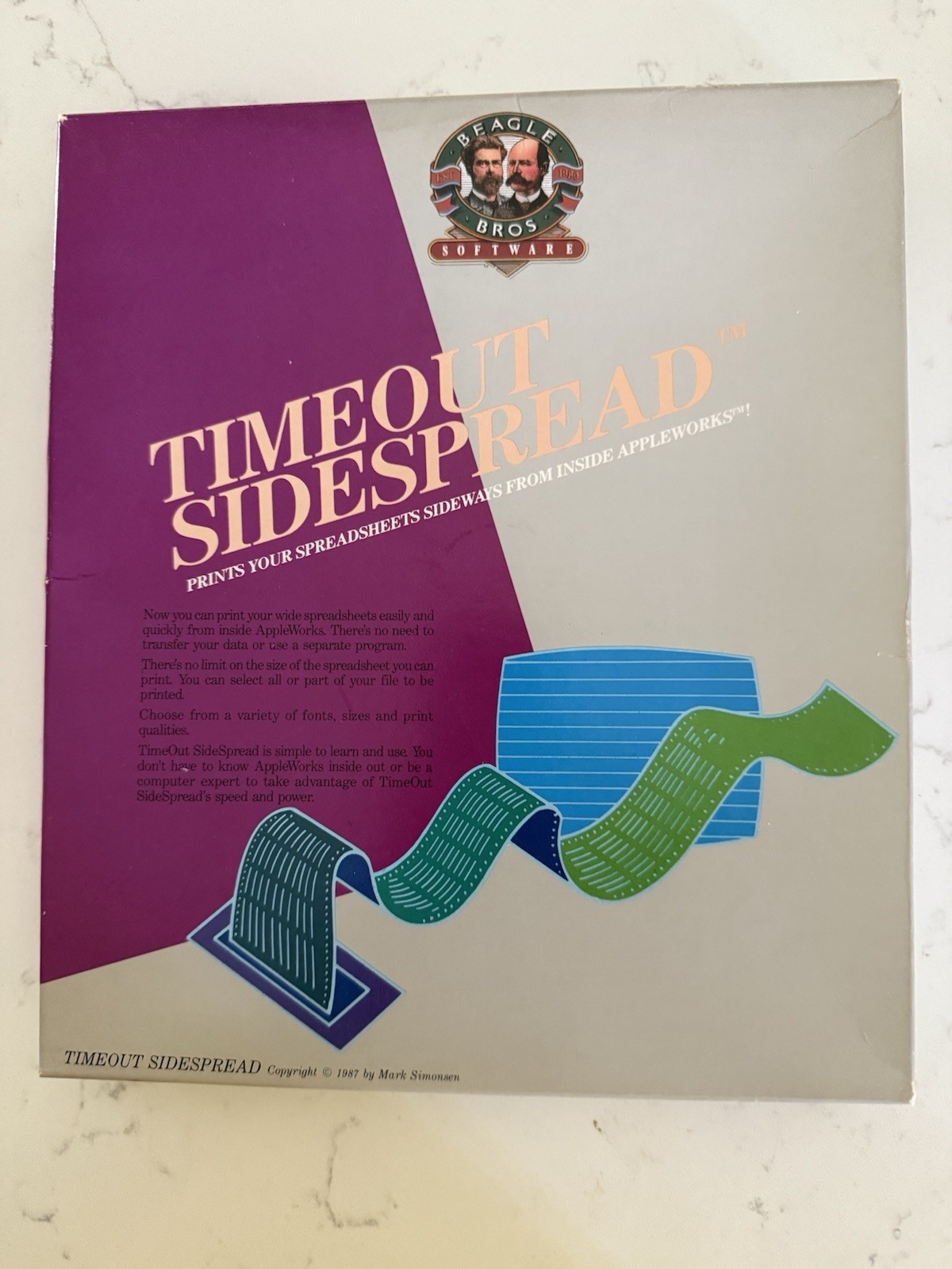 Vintage Beagle Bros Timeout Sidespread Apple 1987
