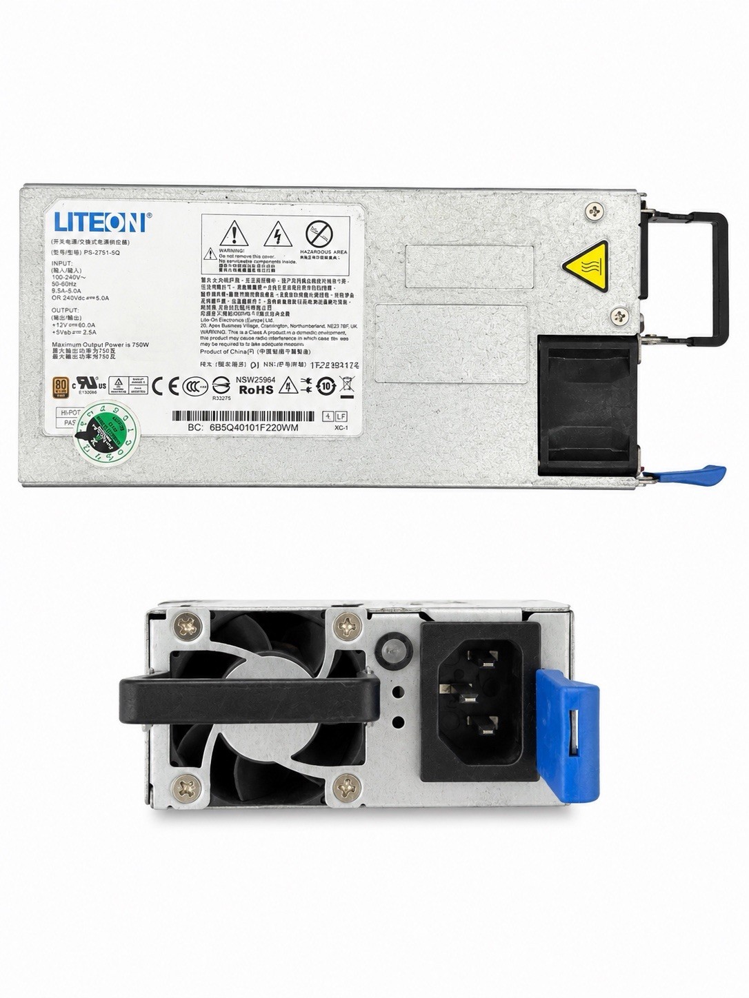 Lite-On PS-2751-5Q 750W 80+ Gold Hot Swap Server Power Supply PSU