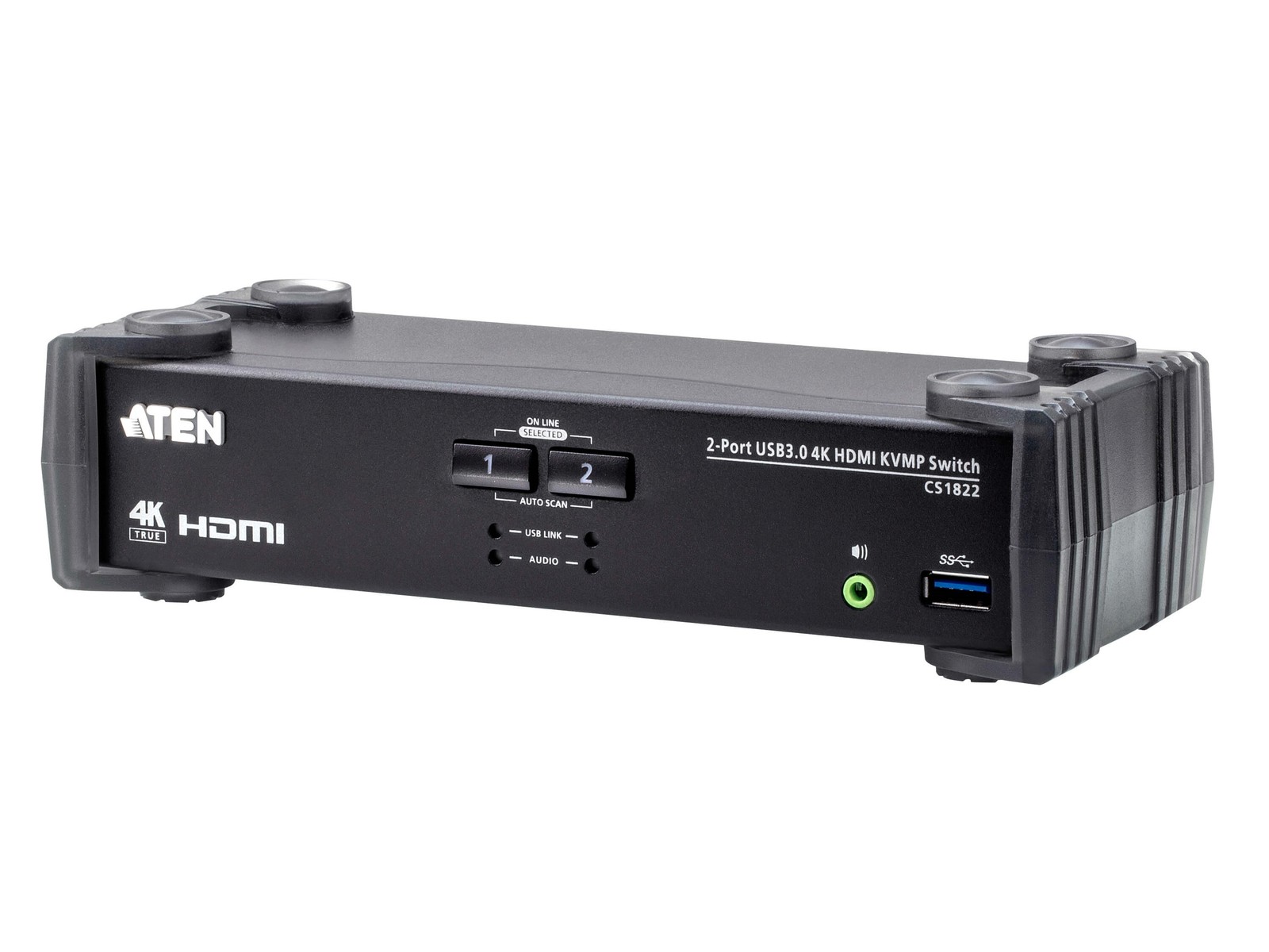 Aten CS1822 2-Port USB 3.0 4K HDMI KVMP Switch with Audio Mixer Mode