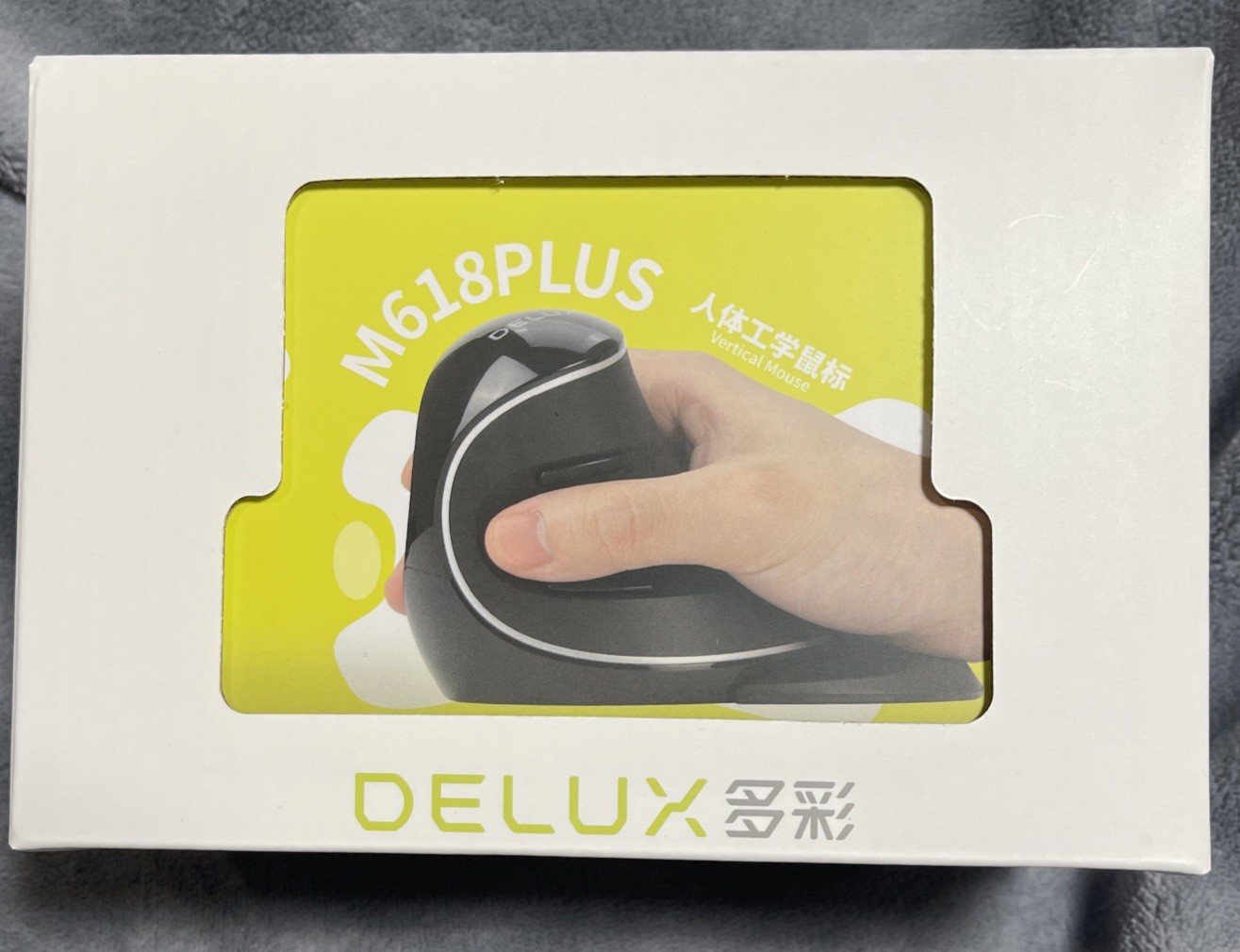 DELUX Seeker Ergonomic Vertical Wireless Mouse with OLED Screen (M618PLUS RGB