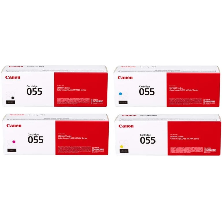 Canon 055 CMYK Toner Cartridge Set OEM Genuine LBP660C MF740C Series