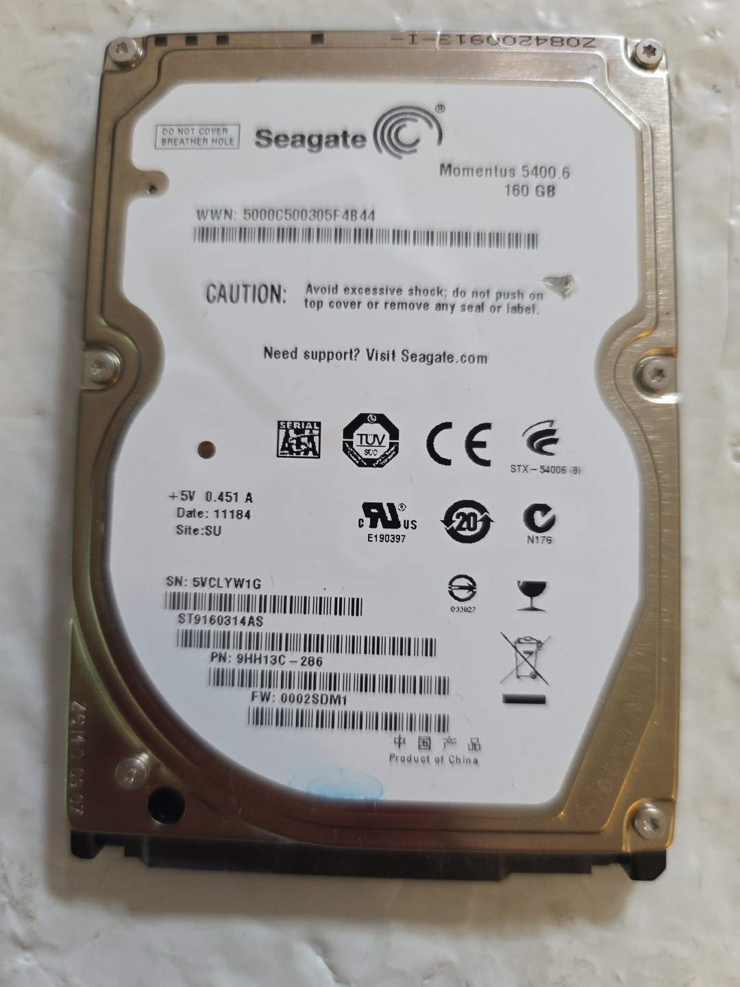 Seagate Momentus 5400.6 160GB Internal 5400RPM 2.5" (ST9160314AS) HDD - 1099