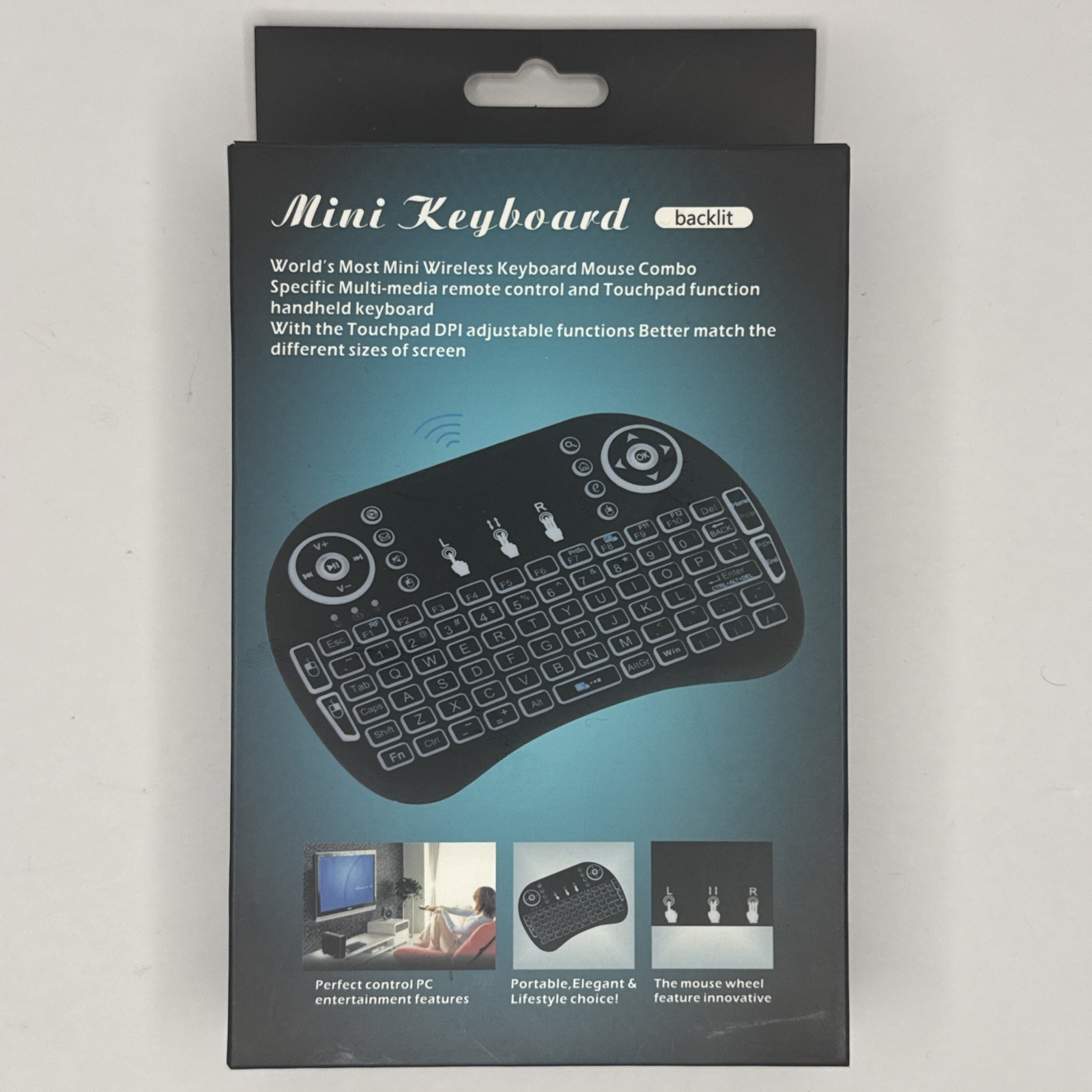 Mini Wireless Bluetooth Keyboard Remote Touchpad Smart-TV Android TV PC Backlit