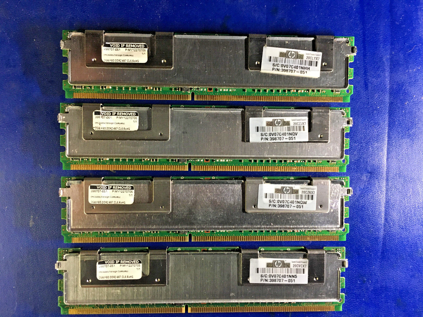 HP Infineon 8GB Server Memory Kit 4x 2GB PC2-5300 Buffered ECC DDR2