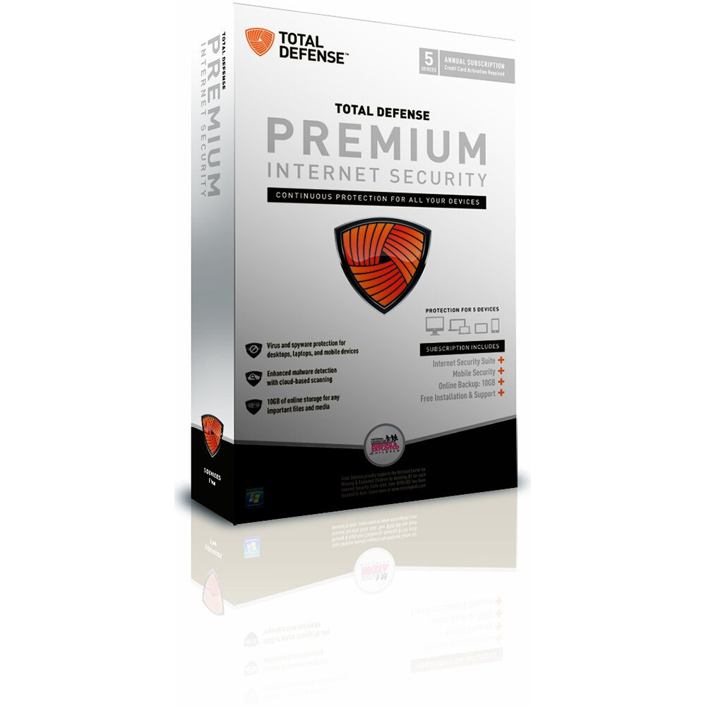 Total Defense Premium Internet Security Protection with 10GB Online Backup