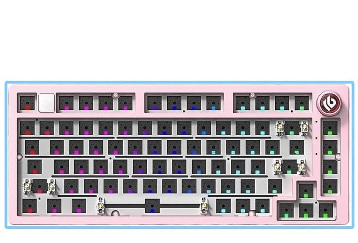 EPOMAKER x LEOBOG Hi75 Pink Aluminum Alloy Wired Mechanical Bare Bone Keyboard