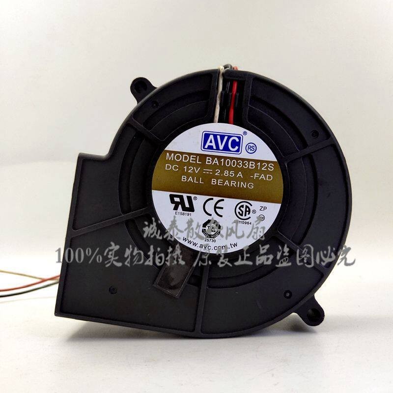 1PCS  AVC BA10033B12S 9733 12V 2.85A 3-wire centrifugal turbo blower