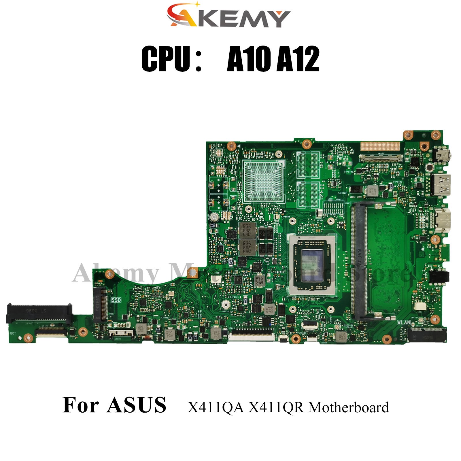 X411QA Laptop Motherboard For ASUS S4200U S4000V X411QR Mainboard W/ CPU