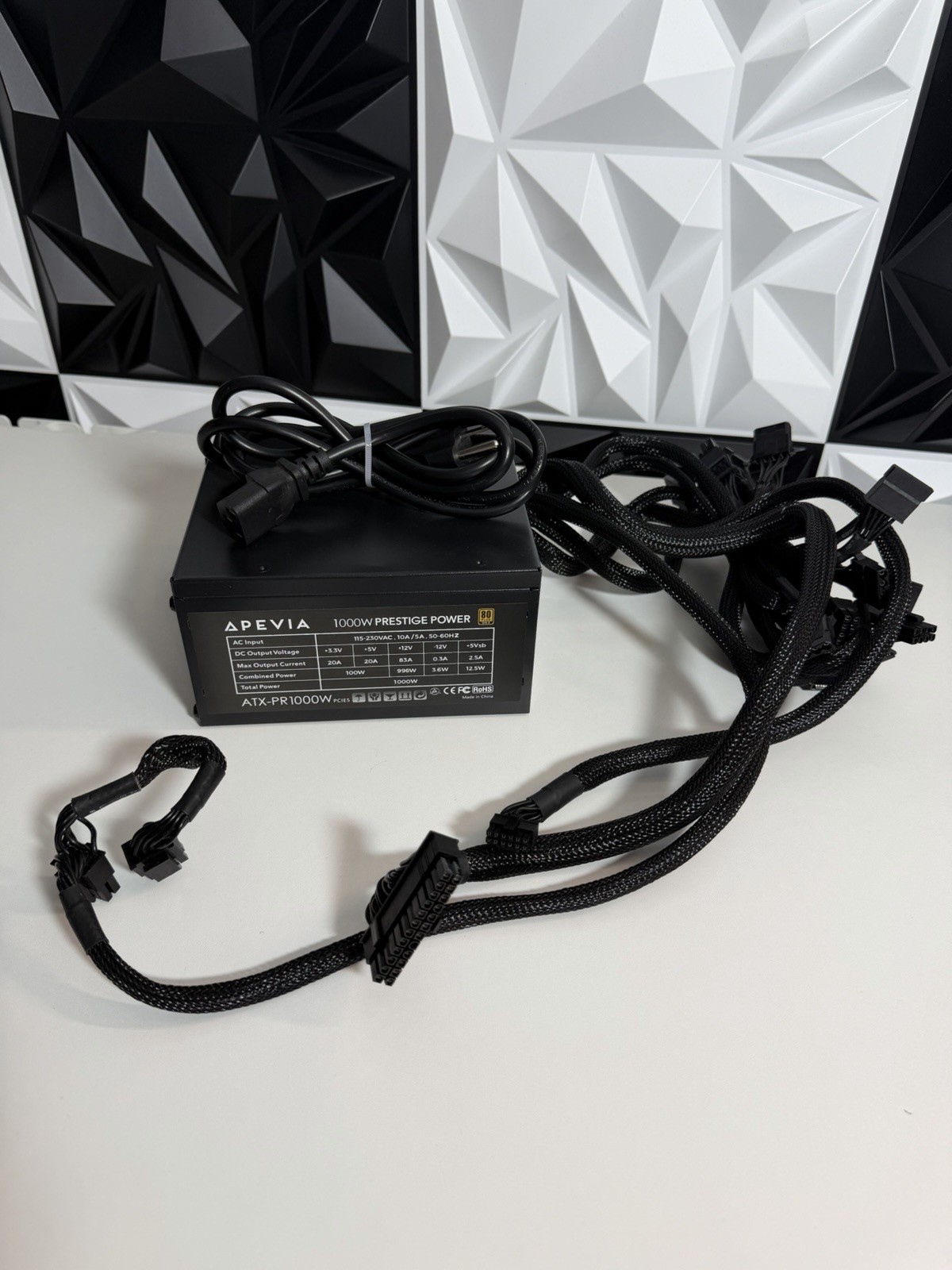 Apevia Prestige Series ATX-PR1000W Power Supply 1000W 80 Plus Gold