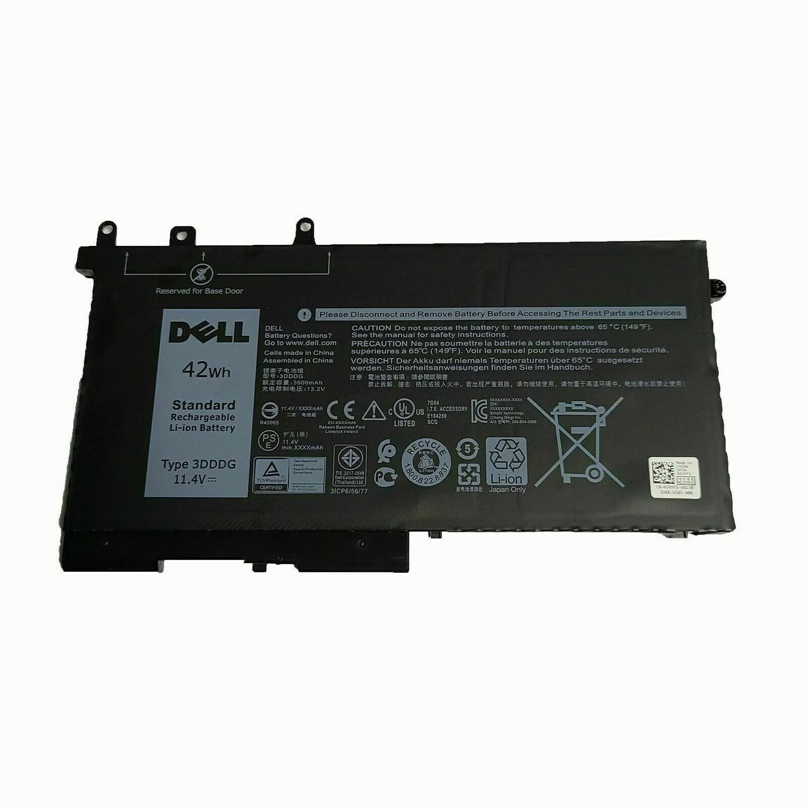 New Genuine 3DDDG Laptop Battery for Dell Latitude E5480 E5490 E5580 E5590 80JT9