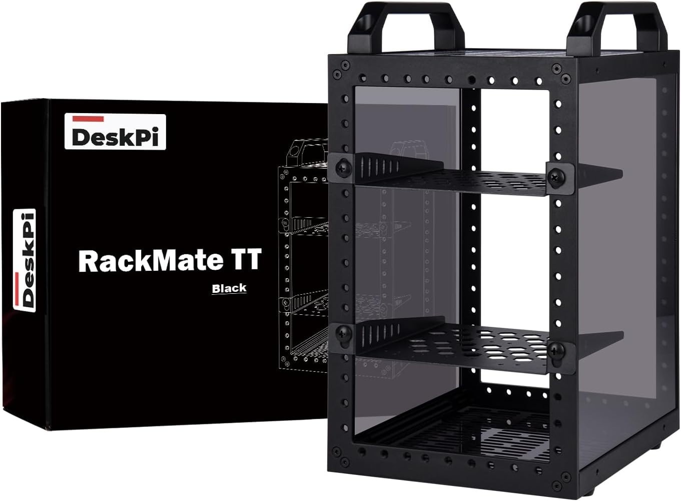 DeskPi RackMate TT Mini Server Rack for Mini PC, Network, Servers, Audio, and...