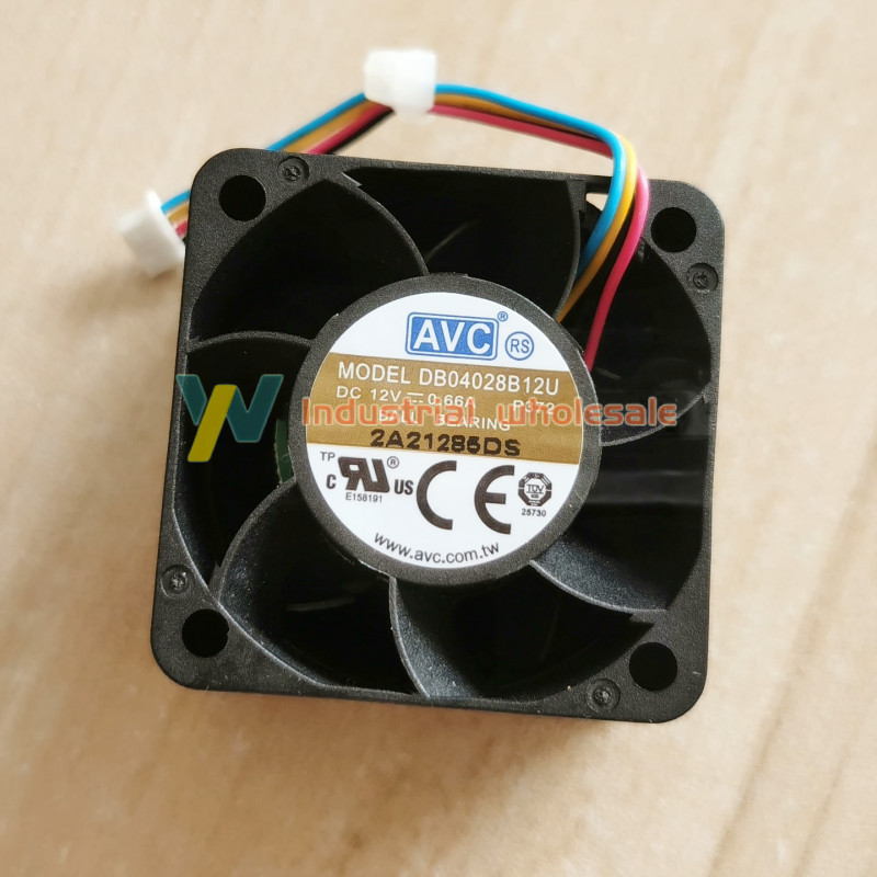 1pc new AVC 40x40x28mm BALL BEARING 12V 0.66A FAN DB04028B12U 4-WIRE 23.8CFM