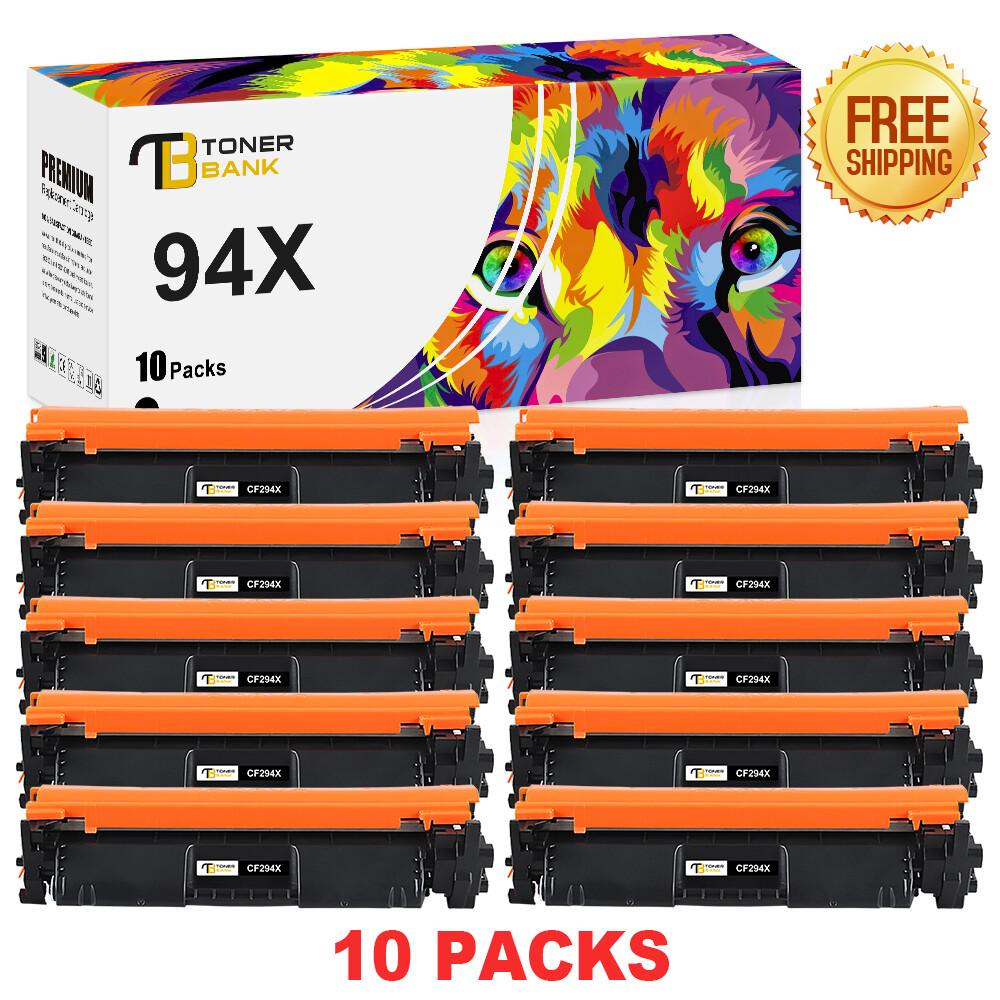 10PK Black CF294A 94A Toner Compatible With HP LaserJet Pro M118dw MFP M148fdw