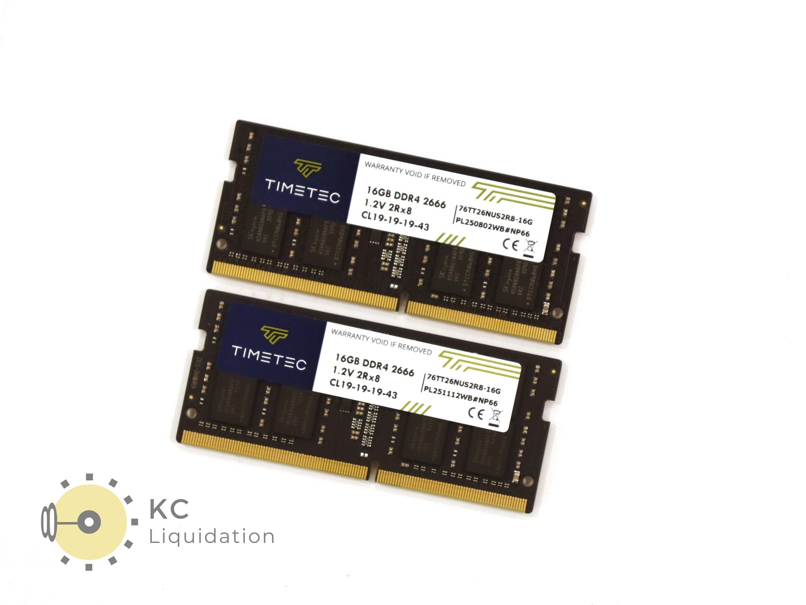 Timetec Lot (2x16GB) DDR4 2666 PC4-21300 2Rx8 SODIMM Memory RAM 76TT26NUS2R8-16G