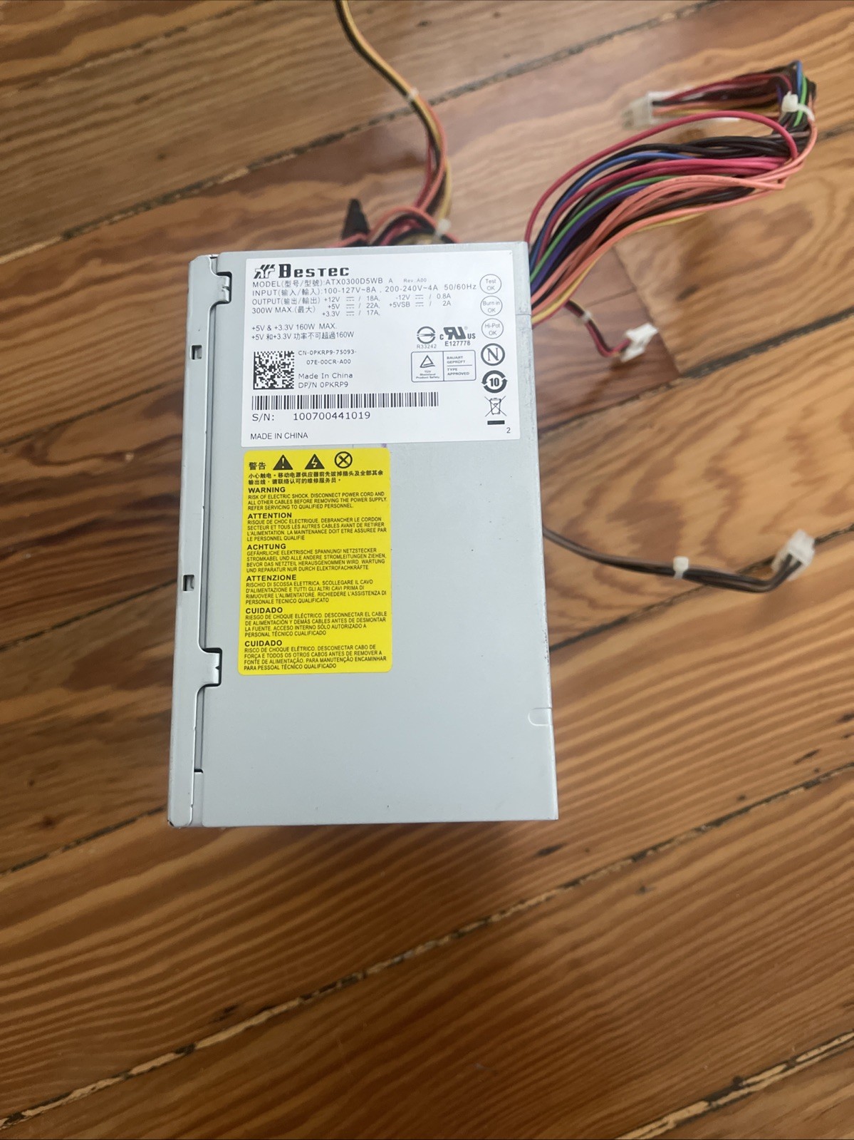 Bestec ATX0300D5WB  Rev A00 Power Supply 160W 300W Max