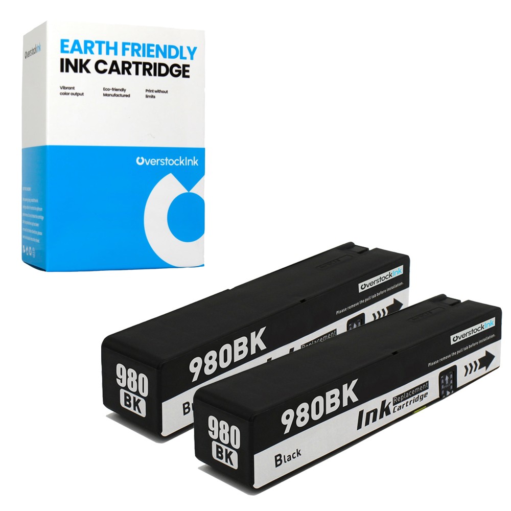 2-Pack OSI Compatible 980 Black Ink fits HP OfficeJet Enterprise Color X585f