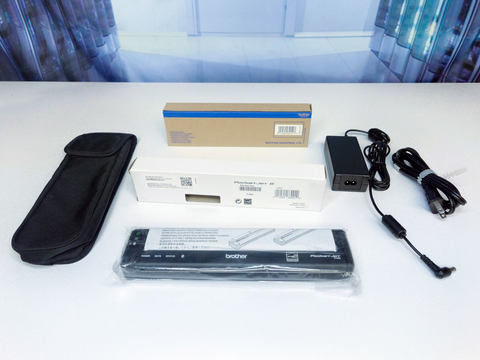 New Brother PocketJet 8 PJ-863 Mobile Thermal Printer Bundle W Accessories Kit