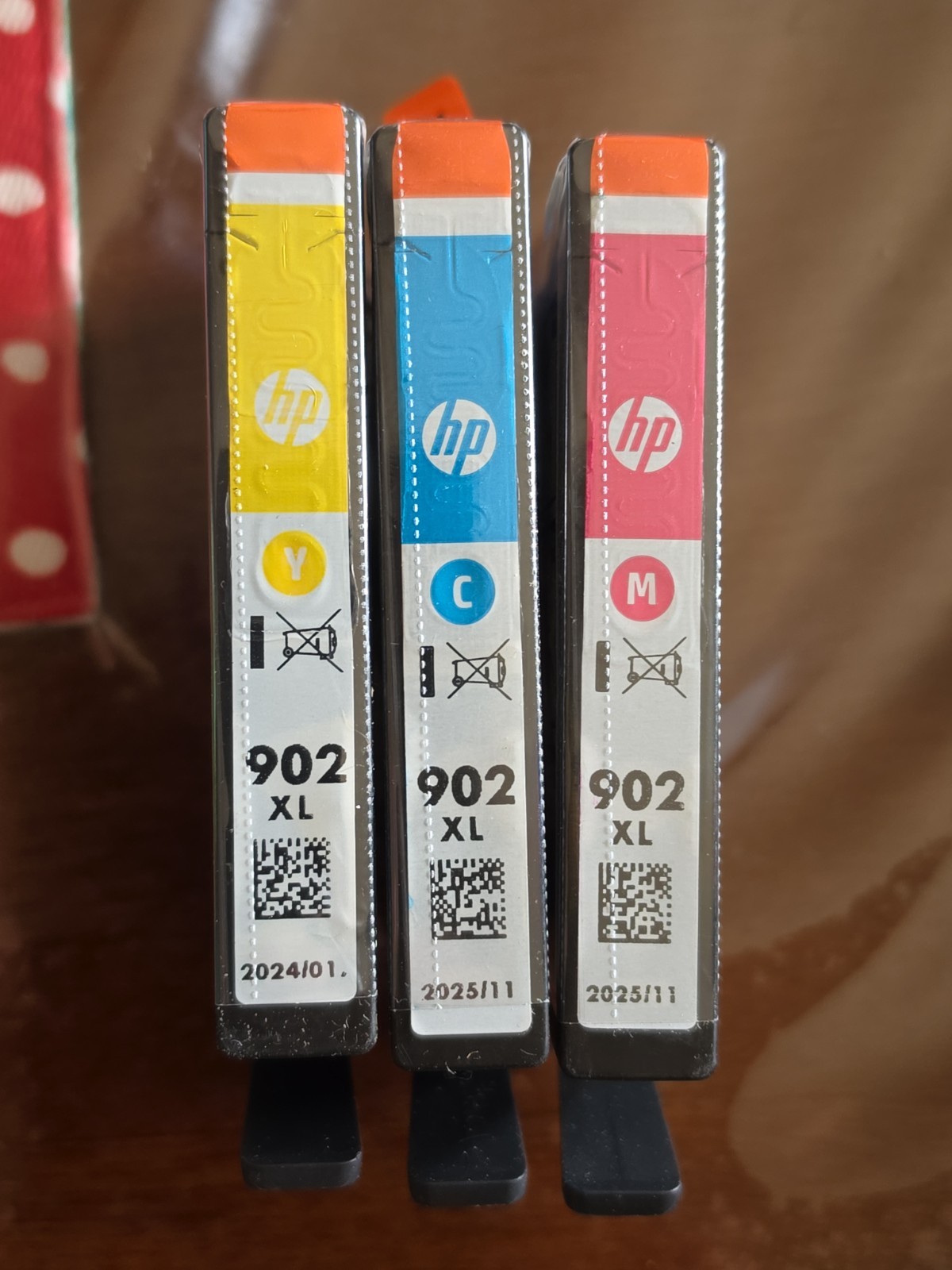 Jan/2024-Jan/2027 HP 902XL Cyan Magenta Yellow 3-Pack Genuine Ink Cartridges 