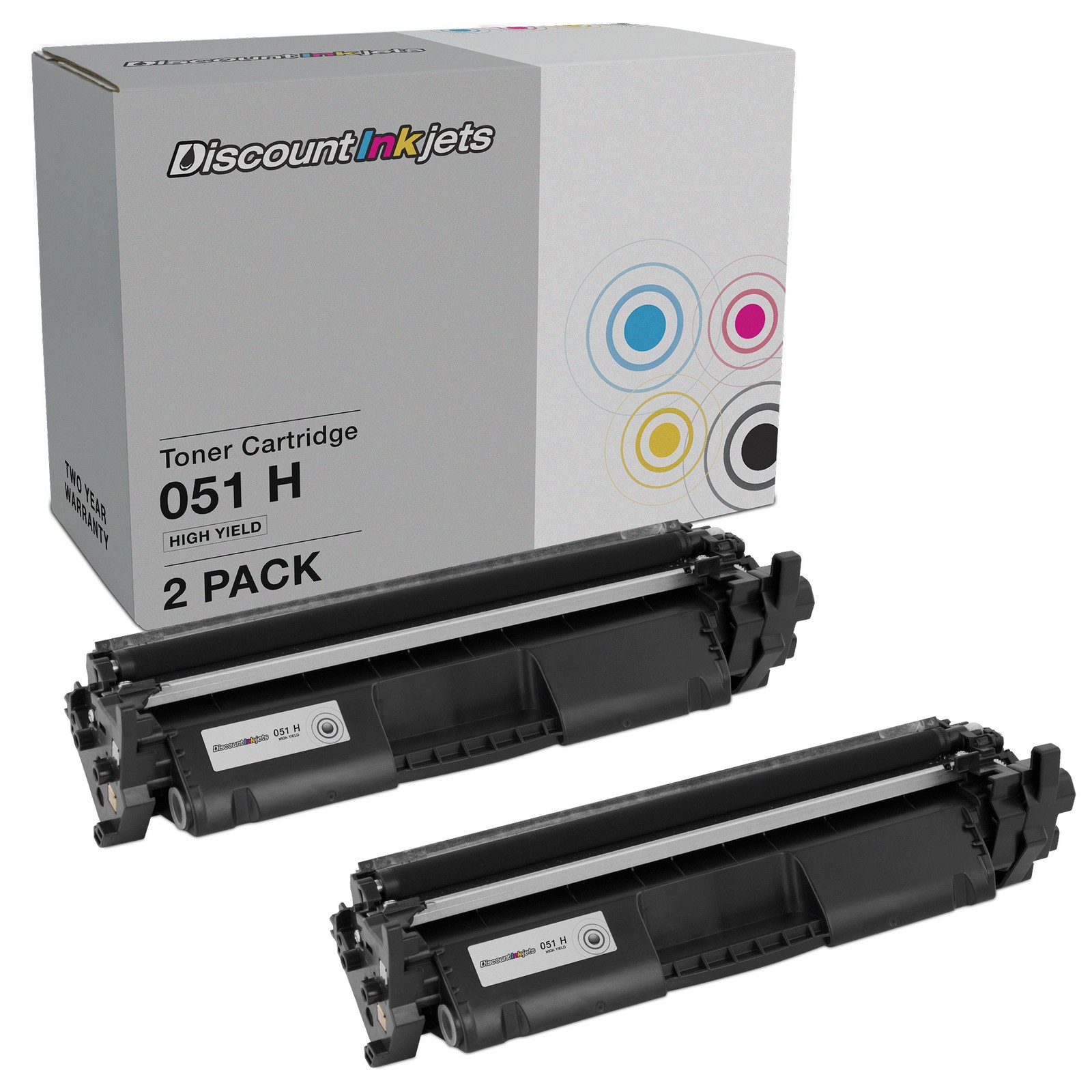 Toner Cartridge Replacements for Canon 051H (Black, 2-Pack)