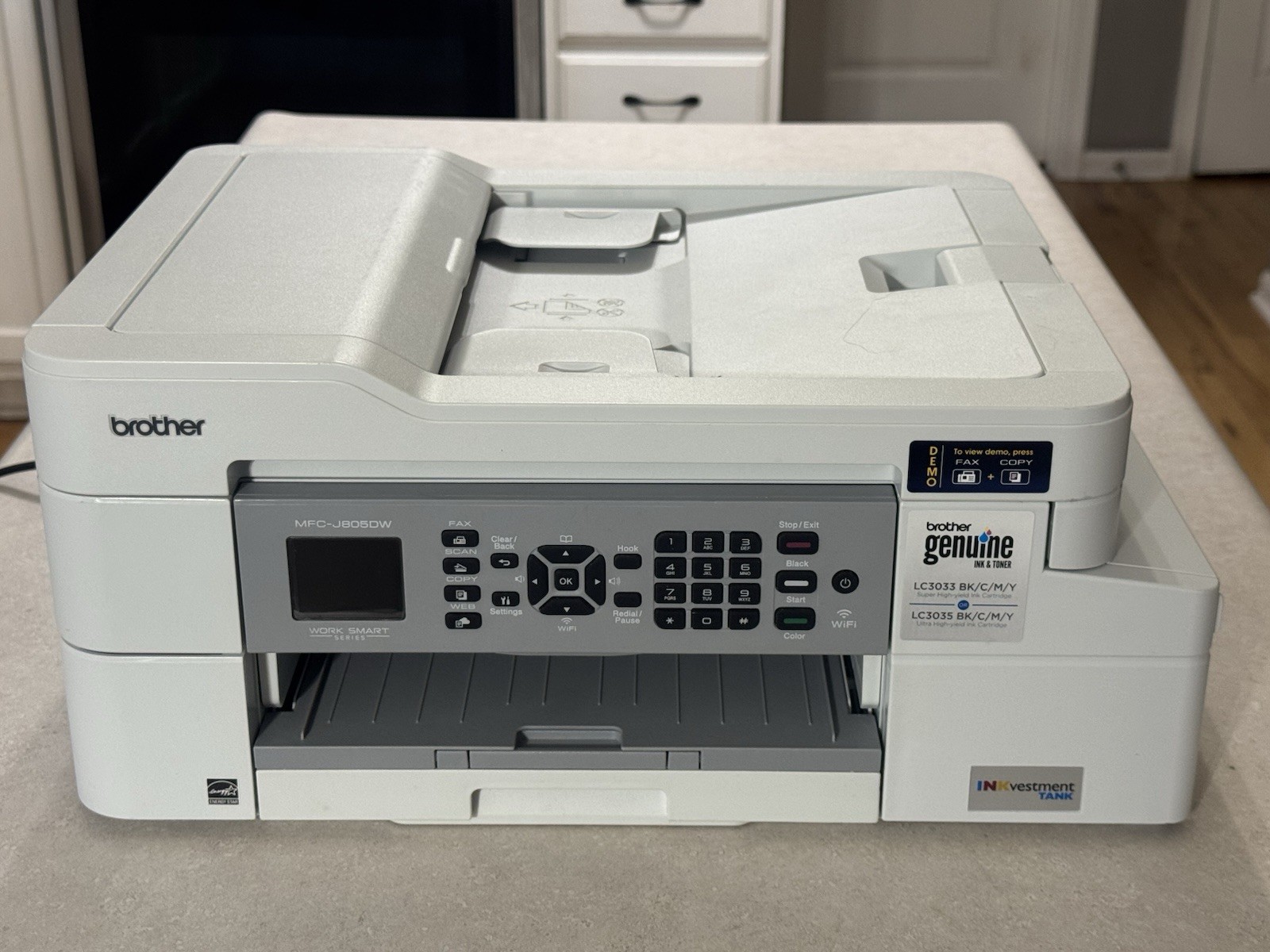 Brother MFC-J805DW INKvestment Wireless All-In-One Inkjet Printer - See Desc