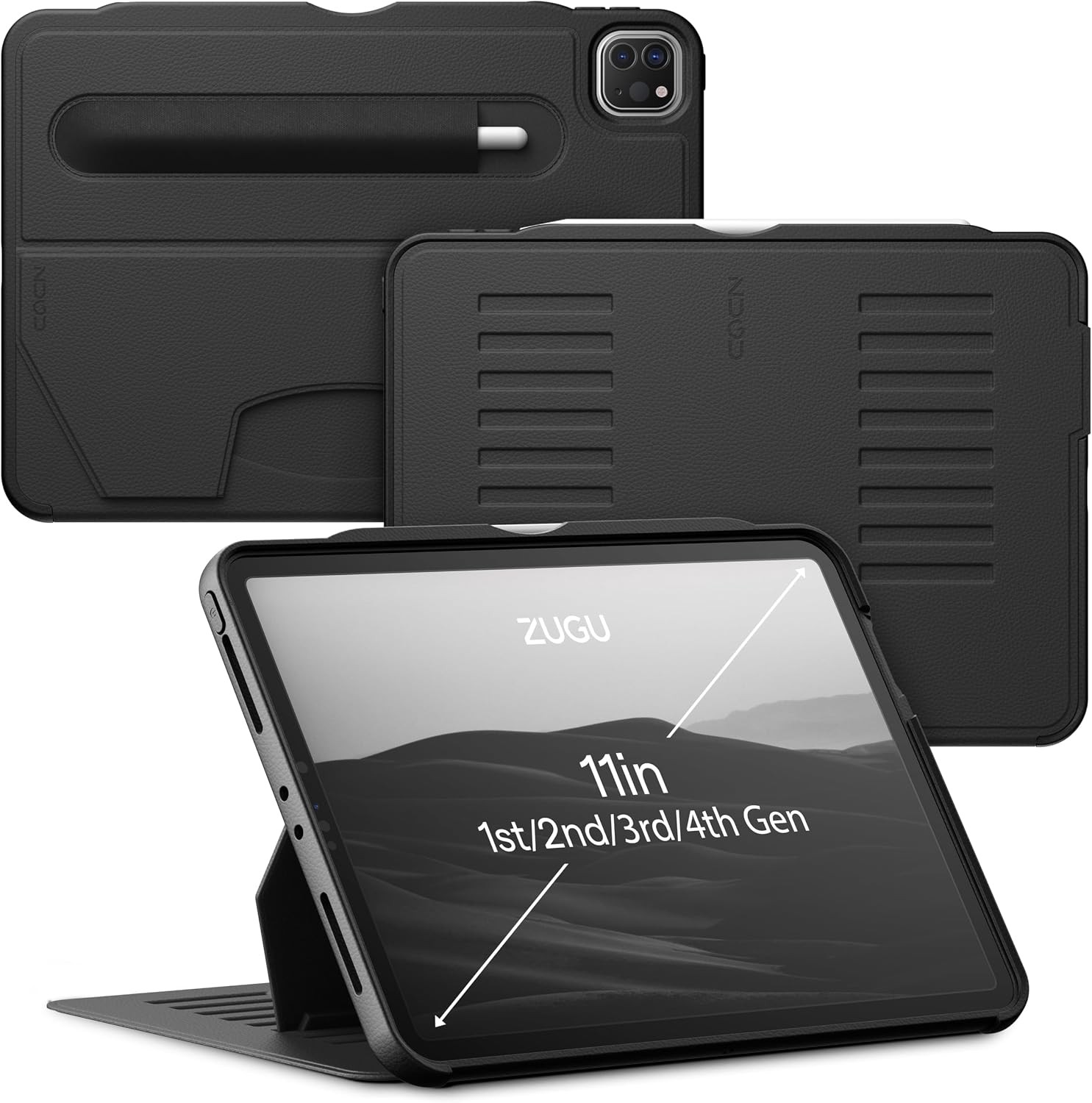 for iPad Pro 11 1st/2nd/3rd/4th Generation 2018/20/21/22 [Black]