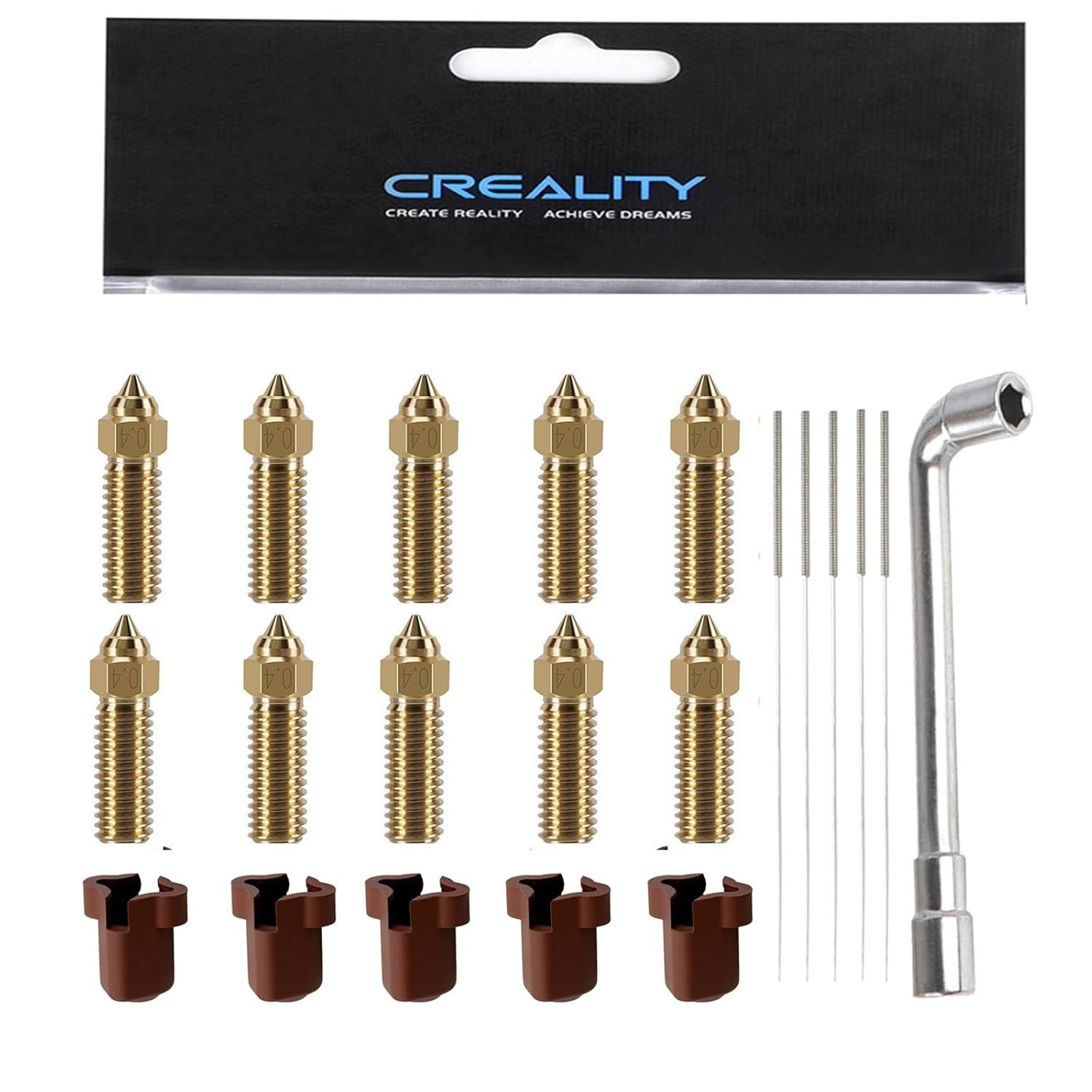 Creality K1 Nozzle Kit, for K1, K1 Max, Ender 3 V3 KE, CR-10 SE, CR-M4, 10Pcs