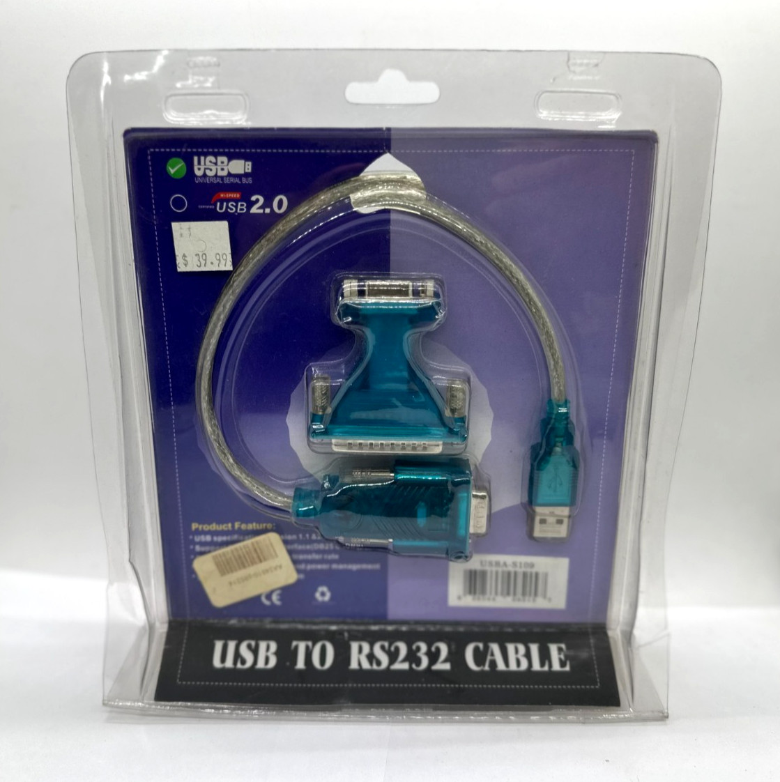 VTG For USB 2.0 To RS232 COM Port 9 Pin Serial DB25 DB9 Adapter Cable Converter