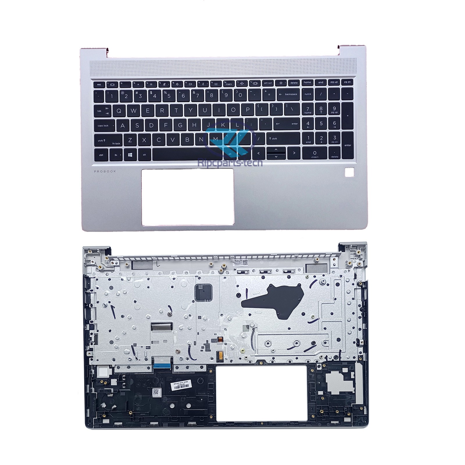 Top Cover For HP Probook 450 G9 Palmrest Backlit US Keyboard N01933-001 Silver