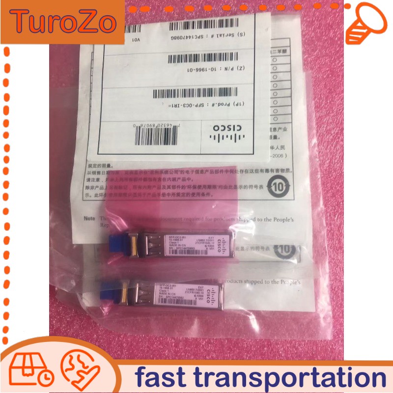 SFP-OC3-IR1 OC3/STM1 SFP NEW Cisco original SFP, Single-mode fiber, Intermediate