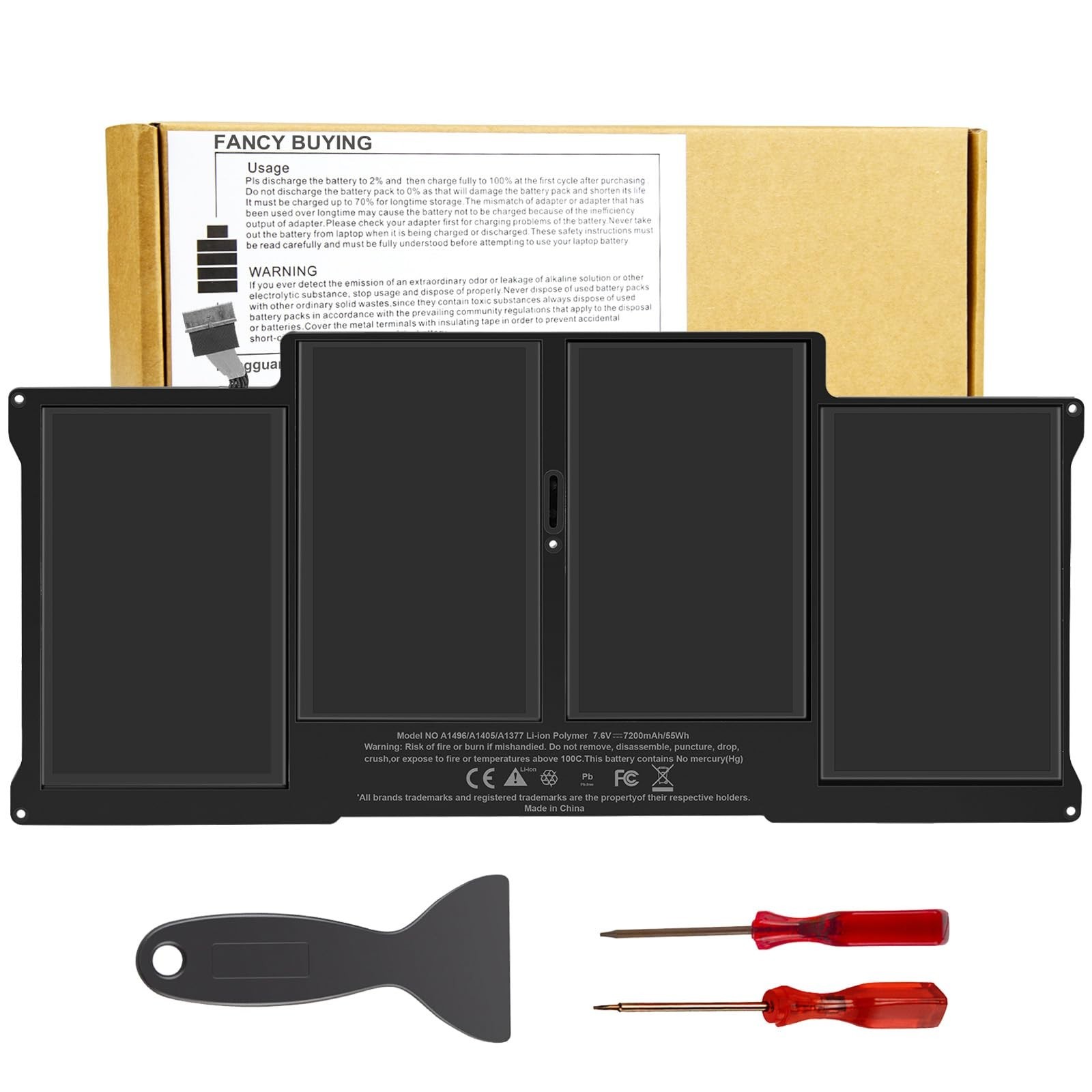 High-Capacity Laptop Battery for MacBook Air 13" A1466 A1369 (2010-2017)