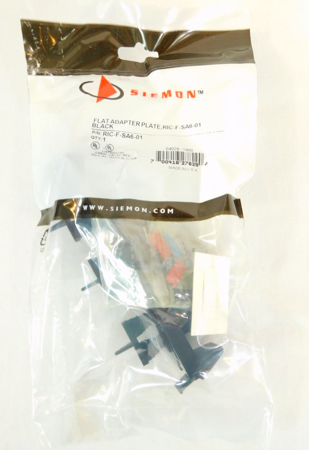 Siemon RIC-F-SA6-01 3 Duplex ST Adapter Panel (6 fibers)