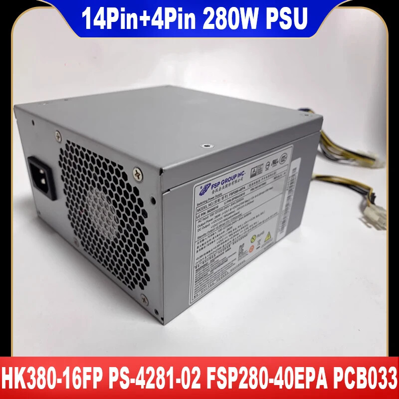 280W PSU For Lenovo HK380-16FP PS-4281-02 FSP280-40EPA 54Y8902 Power Supply 14+4