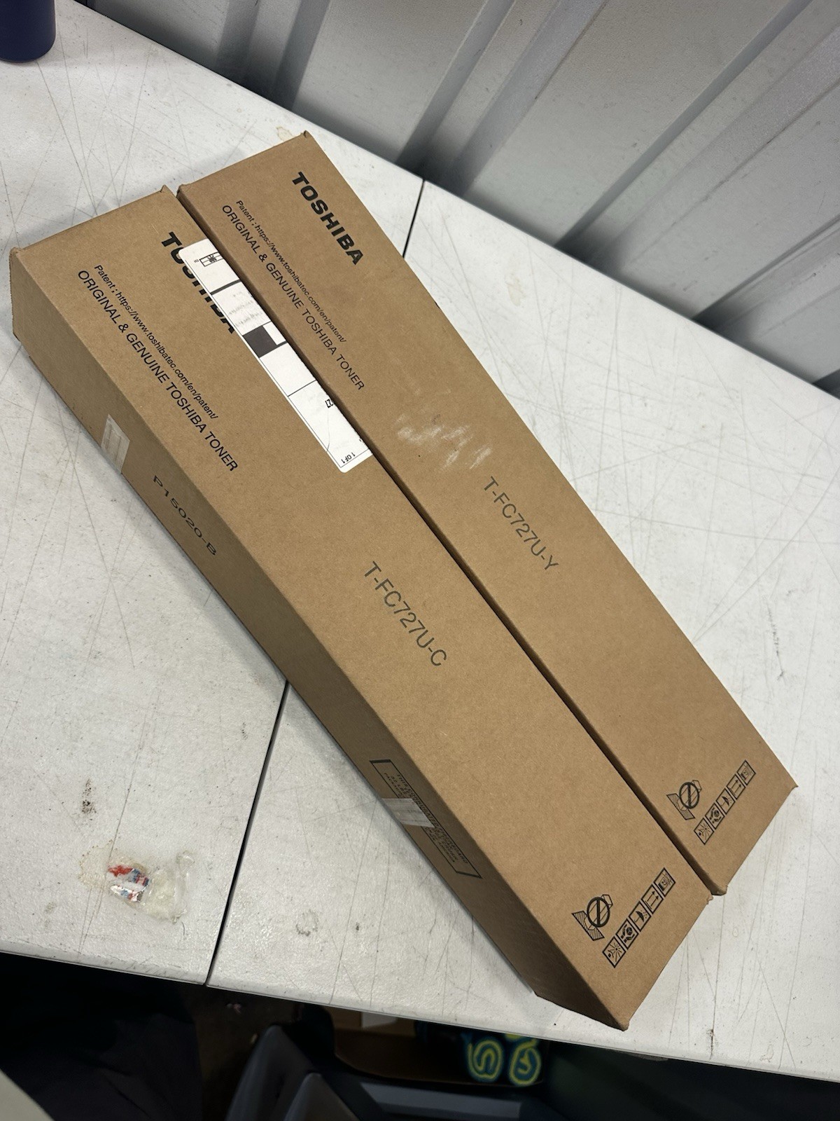 Genuine Toshiba T-FC727U-C T-FC727U-Y Toner Cyan Yellow Lot of 2 New Sealed