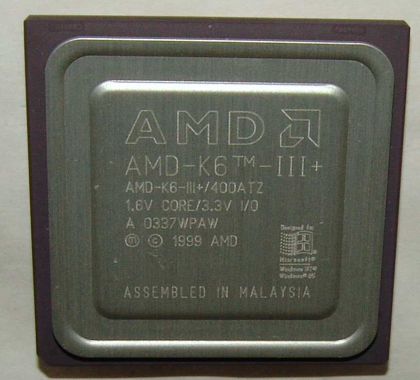 Twin Pack  2x AMD K6-III+ 400 ATZ K6-3+ CPU run clean at 550Mhz 2.2V