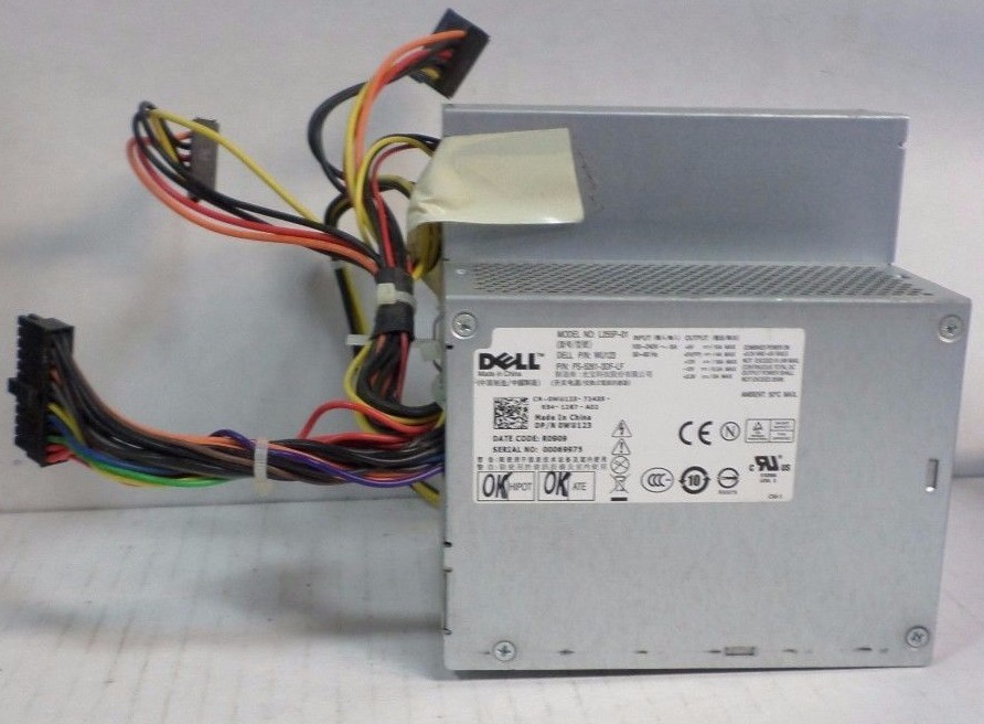 Dell Optiplex 580 760 780 960 DT Desktop L255P WU123 FR597 RM110 Power Supply  