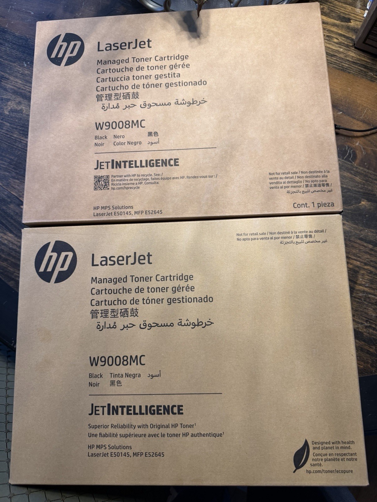 Bundle Price (2) Brand New Genuine HP W9008MC Black Managed Toner Cartridge