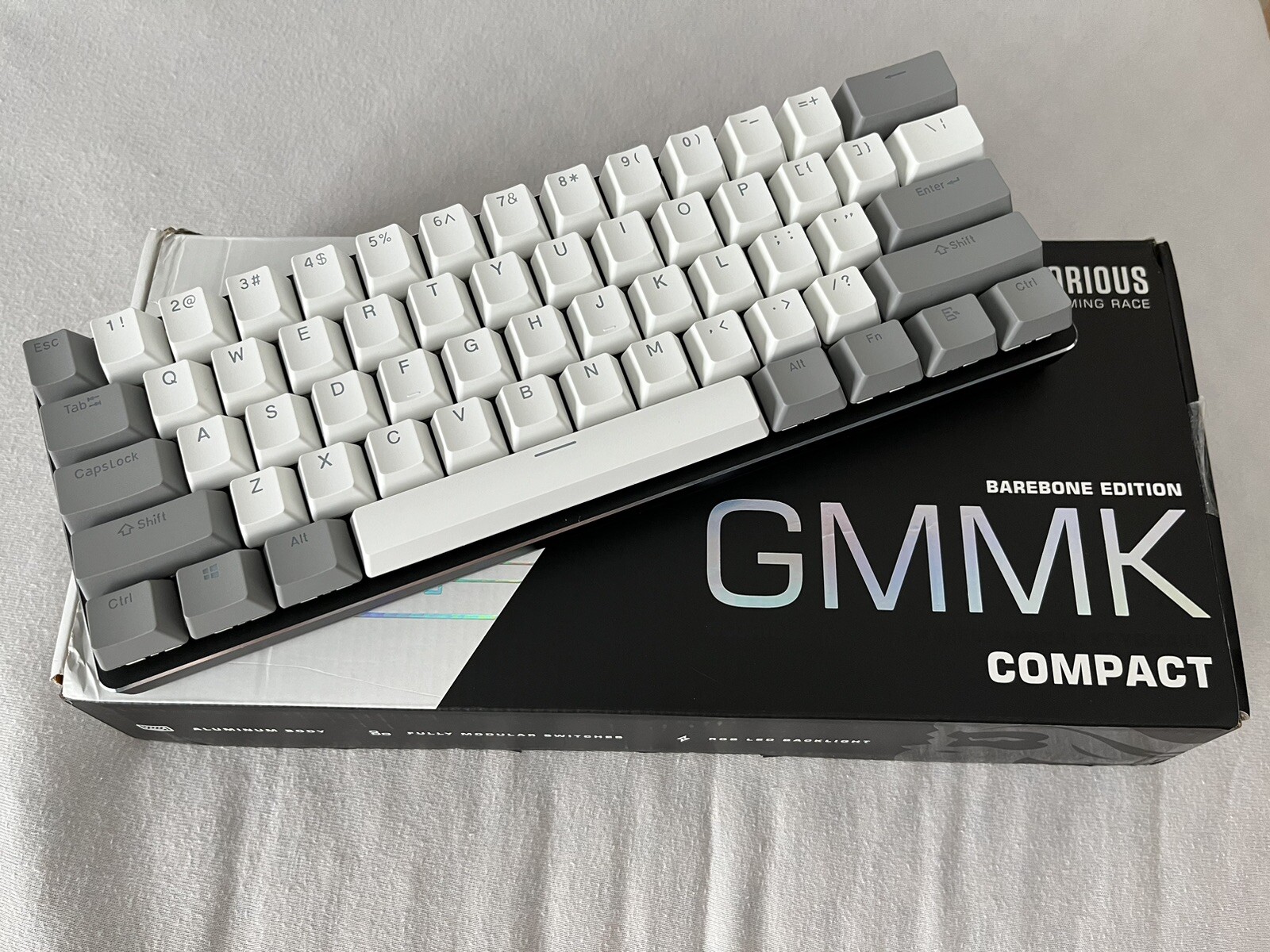MODDED Glorious GMMK-COMPACT-RGB Wired Keyboard