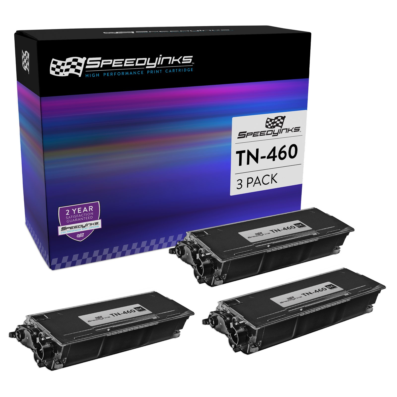 3pk For Brother TN-460 Black Toner 6,000 Page Yield HL1435 HL1440 HL1450 HL1470n