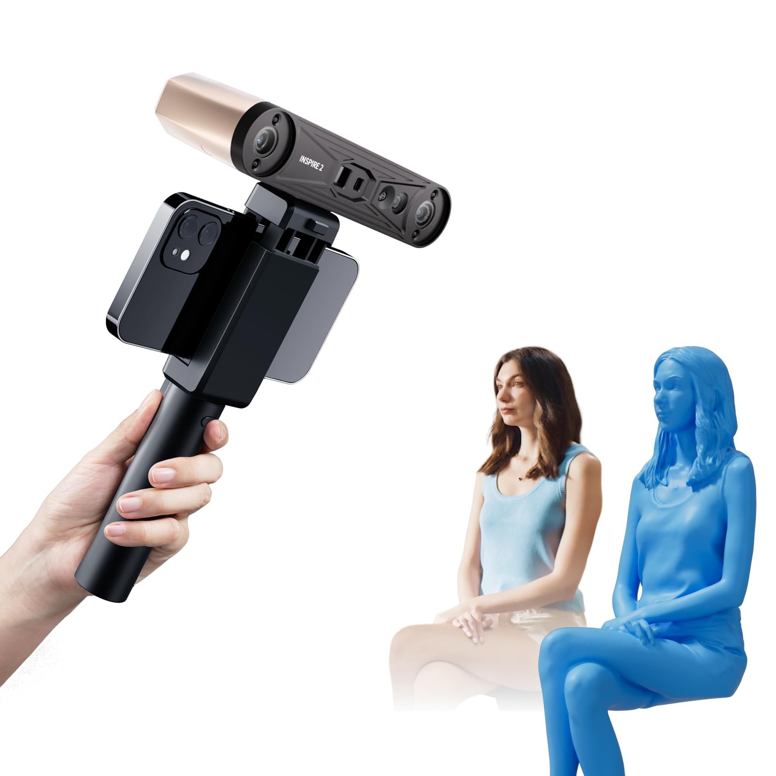 Revopoint INSPIRE 2 3D Scanner for 3D Printing, Up to 0.03mm Precision, Multi...