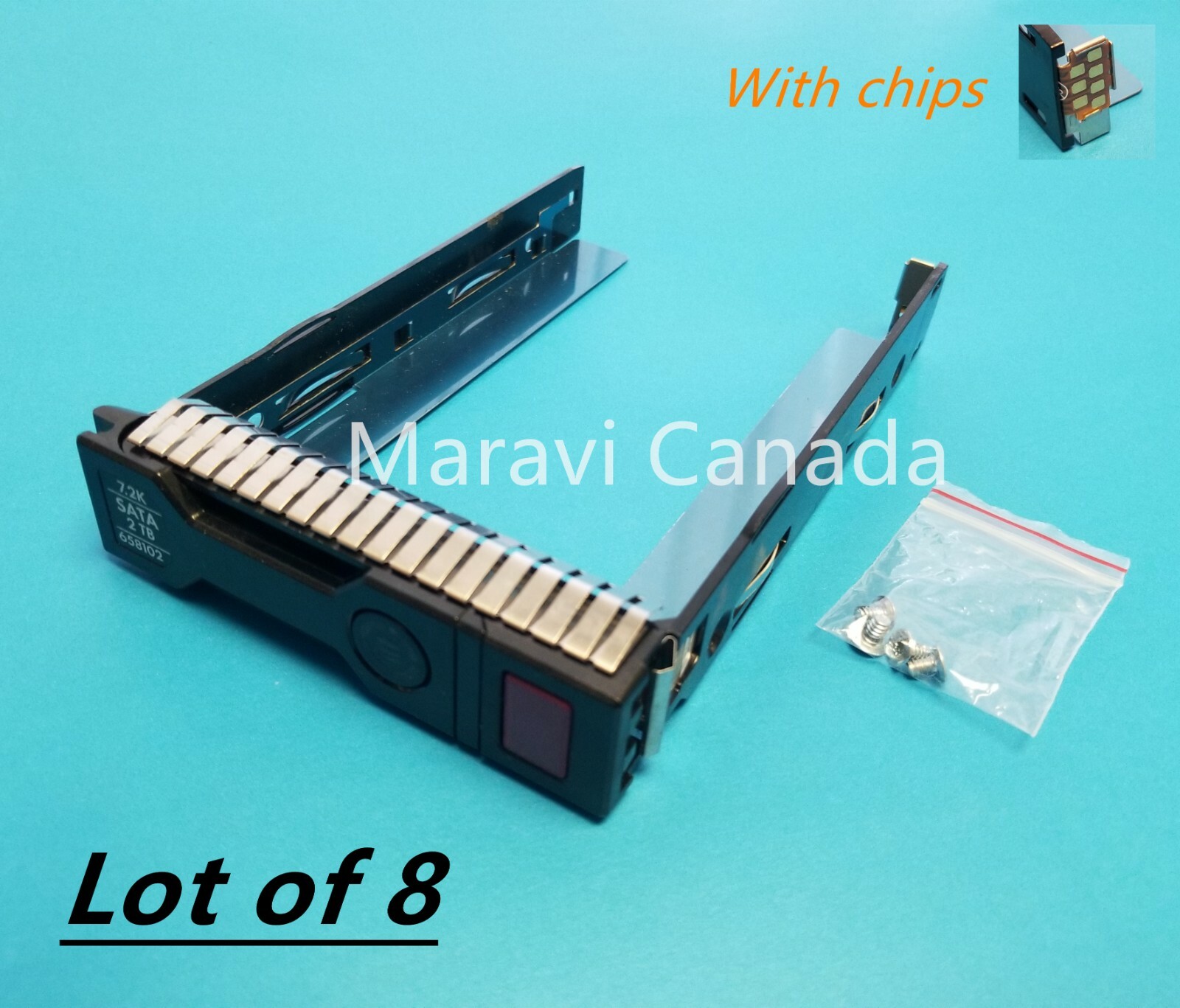 Lot 8: Genuine HP 3.5" HDD Tray Caddy, DL380 DL360 G8 G9 651314-001 651320-001