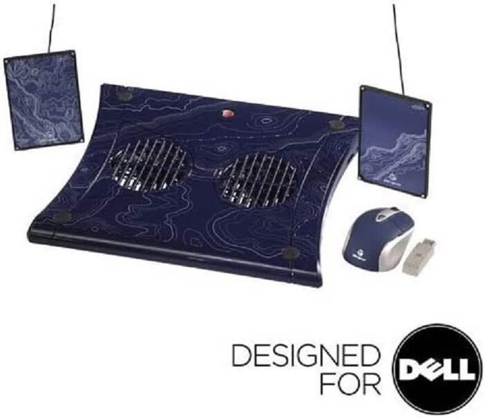 Targus Blue Notebook Cooling Chill Mat, Stereospeakers & Wireless Mouse Set Blue