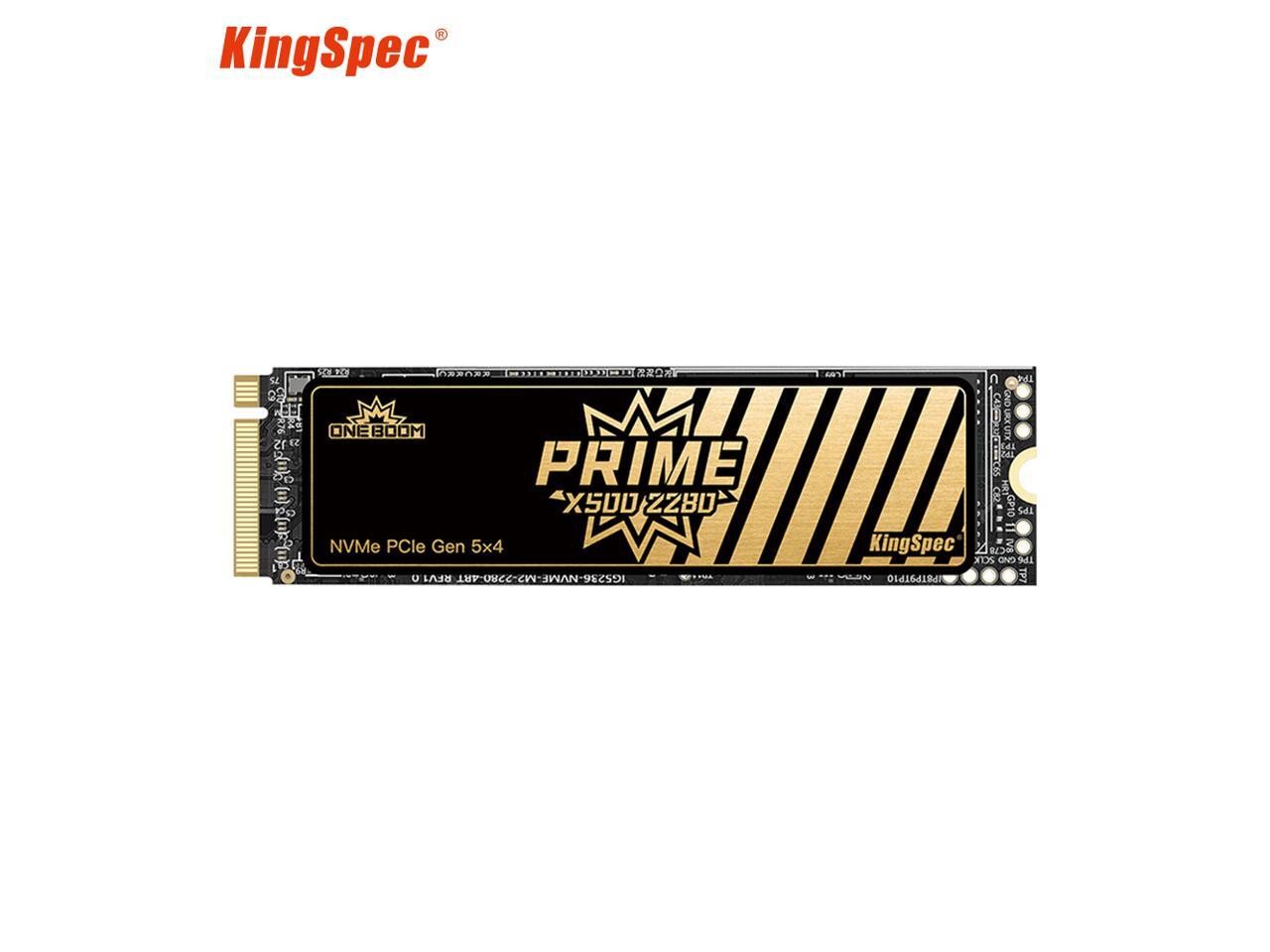 KingSpec OneBoom X500 1TB PCIe 5.0 NVMe M.2 SSD with DRAM Cache - High-Speed 140